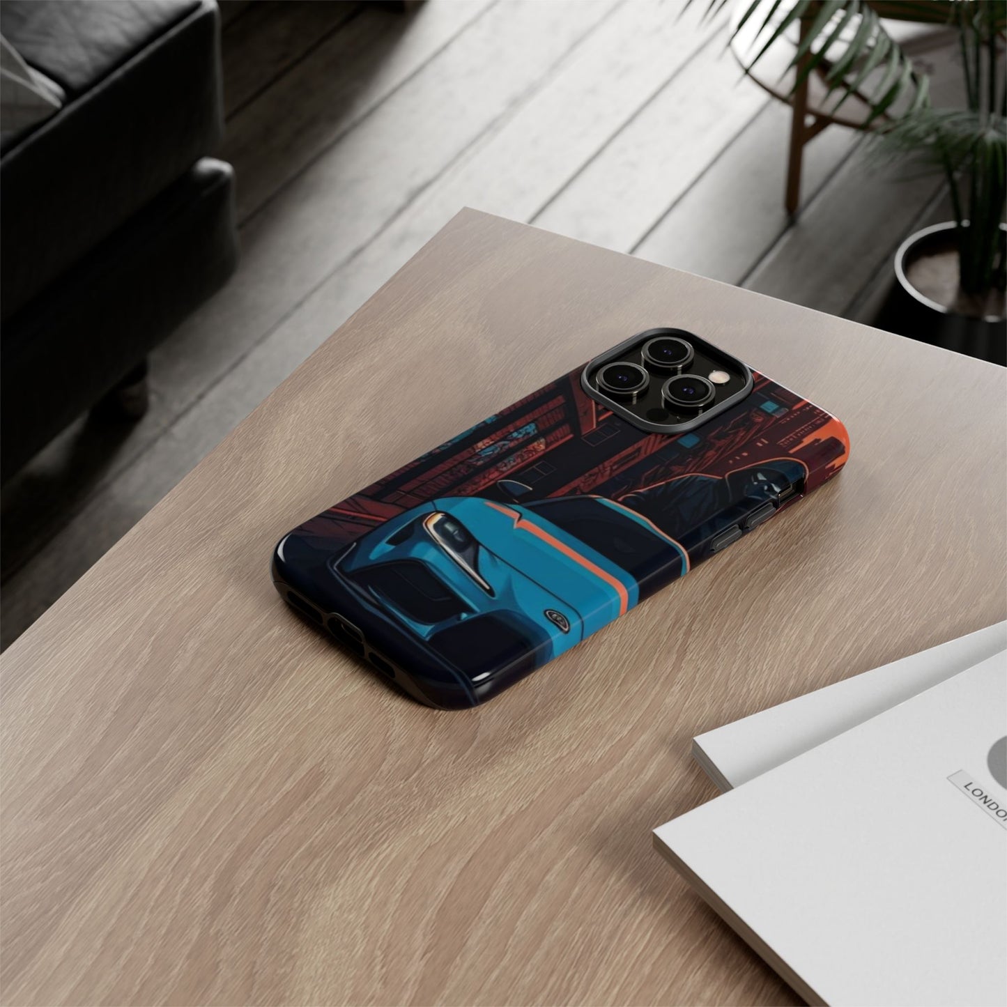 Toyota Supra MK-V Street Life-Dual Layer Ultra Tough Phone Case iPhone 14 Pro Max Glossy Printify by The Night Shift Automotive Apparel