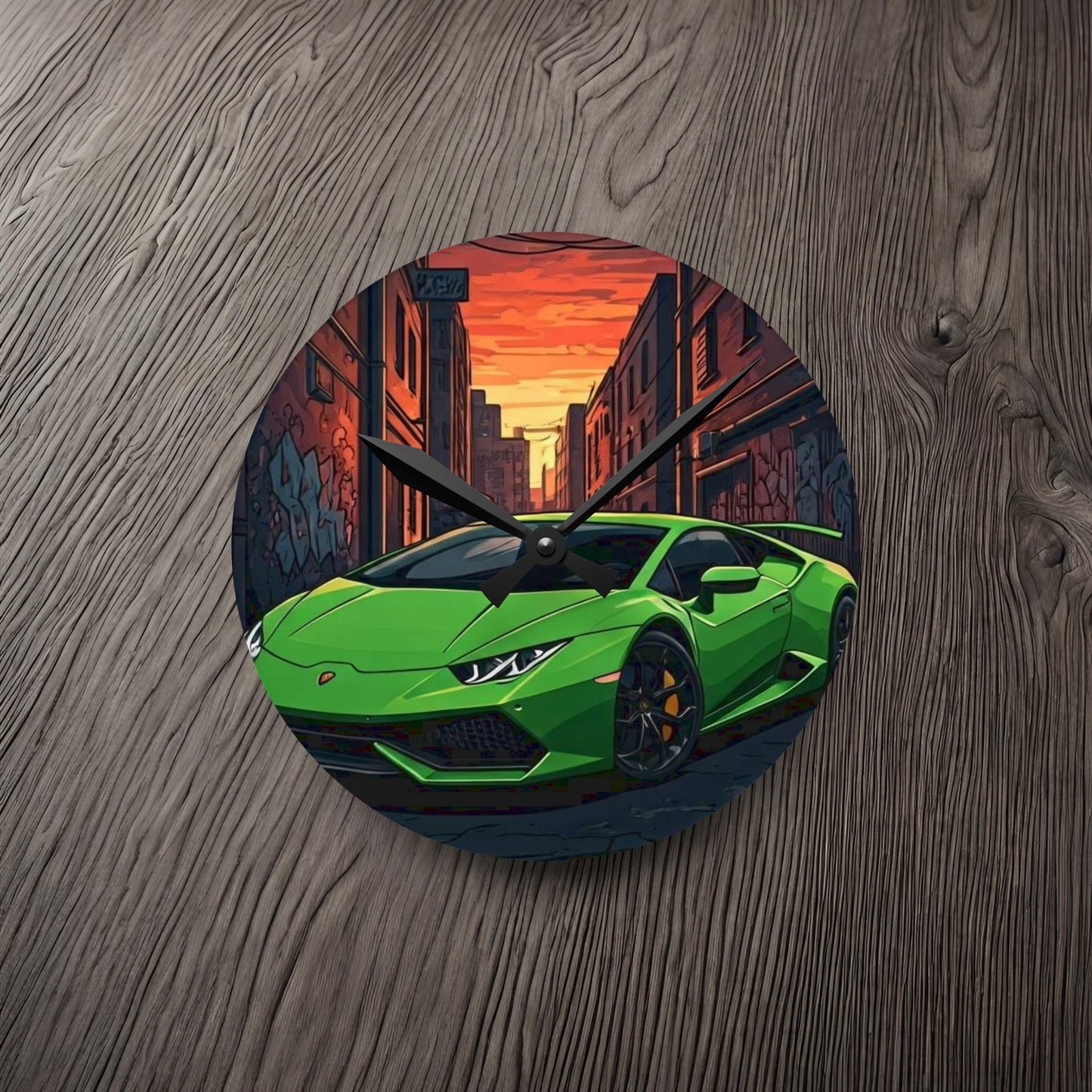 Lamborghini Huracan Street Life-Acrylic Wall Clock
