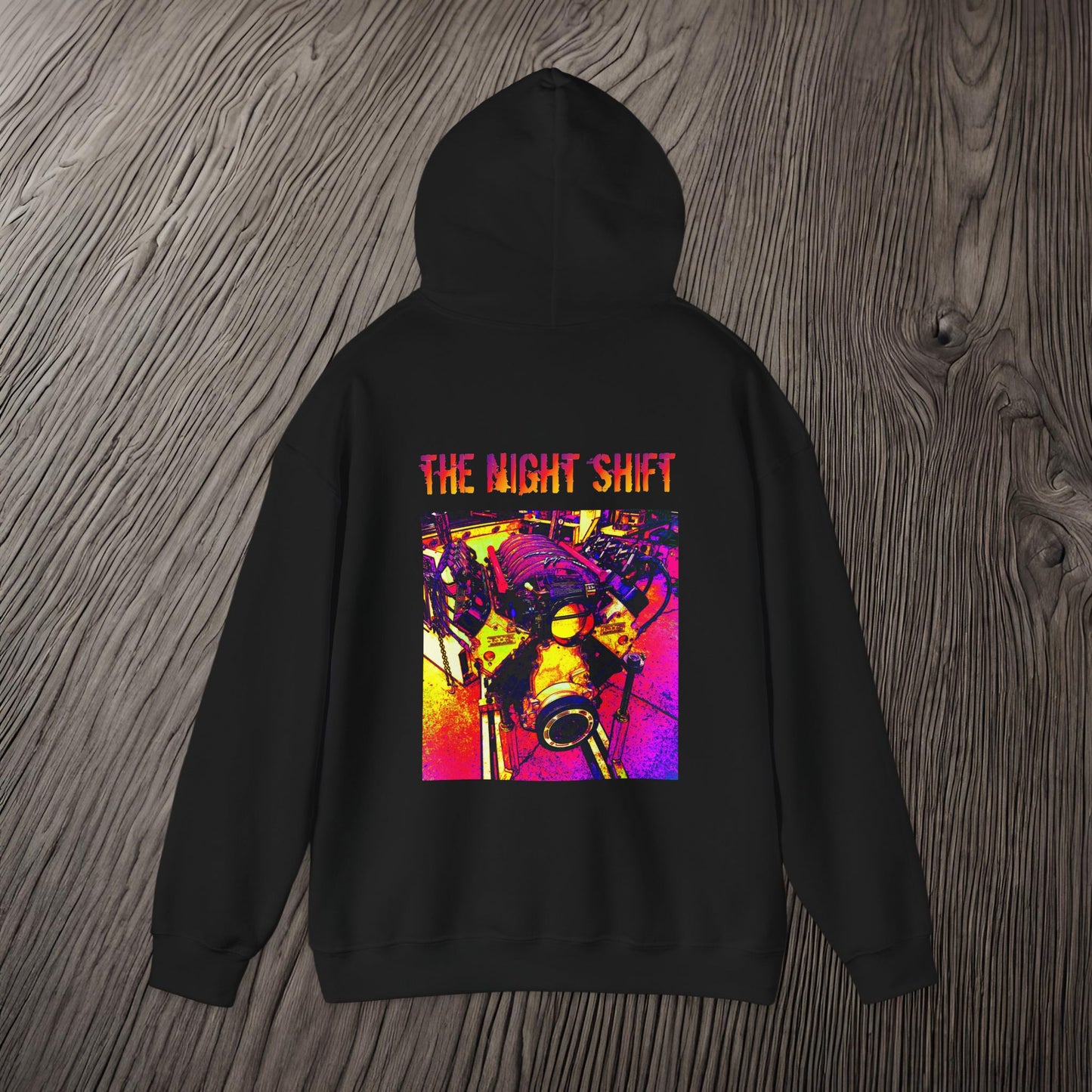 LS-X Synthwave-Premium, Ultra Soft Unisex Hoodie Printify by The Night Shift Automotive Apparel