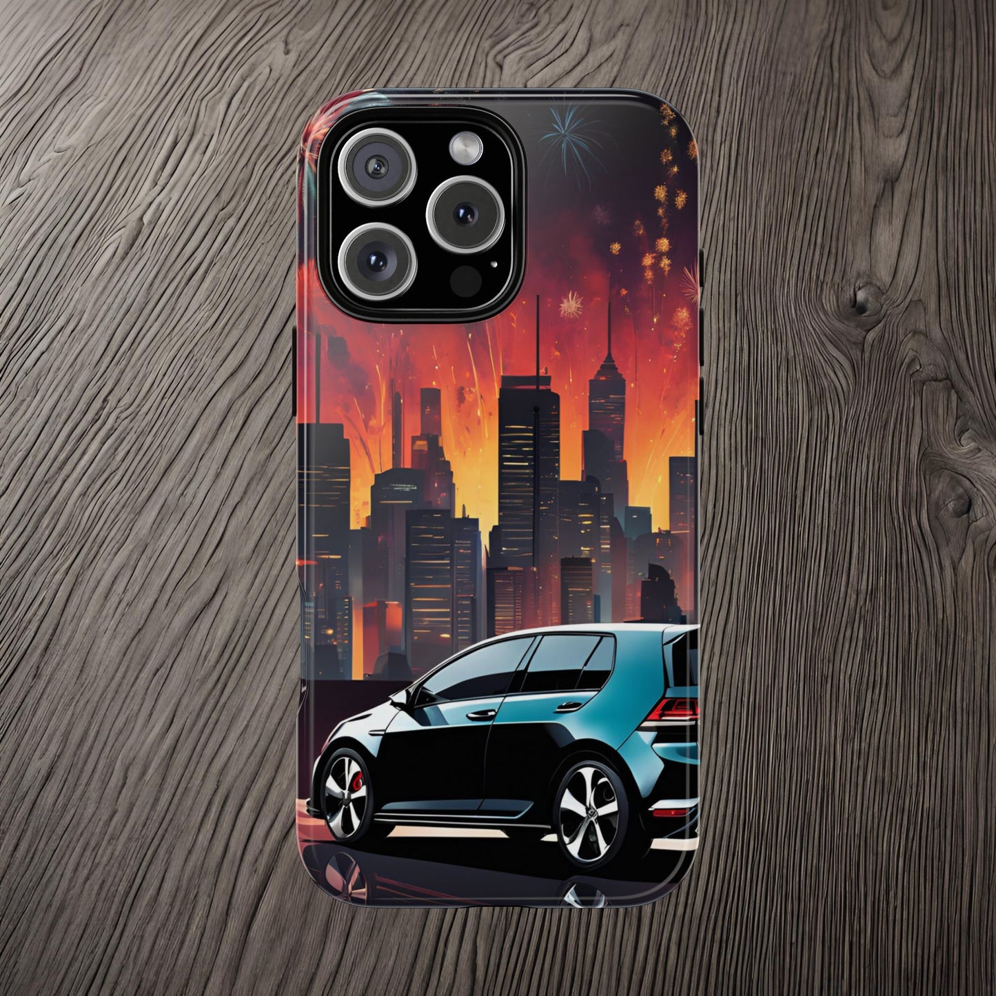 Volkswagon Golf GTI Fireworks-Dual Layer Ultra Tough Phone Case Printify by The Night Shift Automotive Apparel