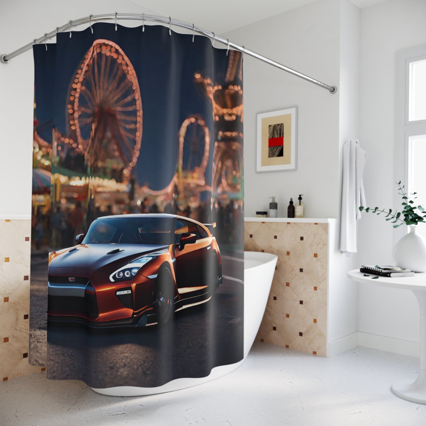 Shower Curtains Printify by The Night Shift Automotive Apparel