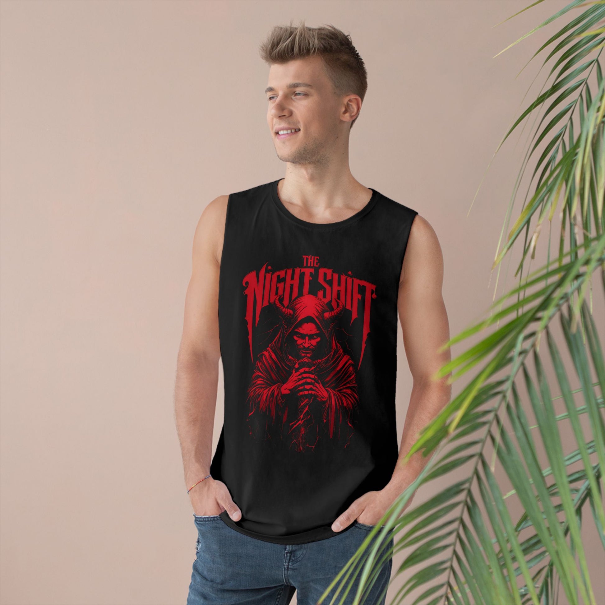 The Night Shift Lucifer - Premium Unisex Barnard Tank Top Printify by The Night Shift Automotive Apparel