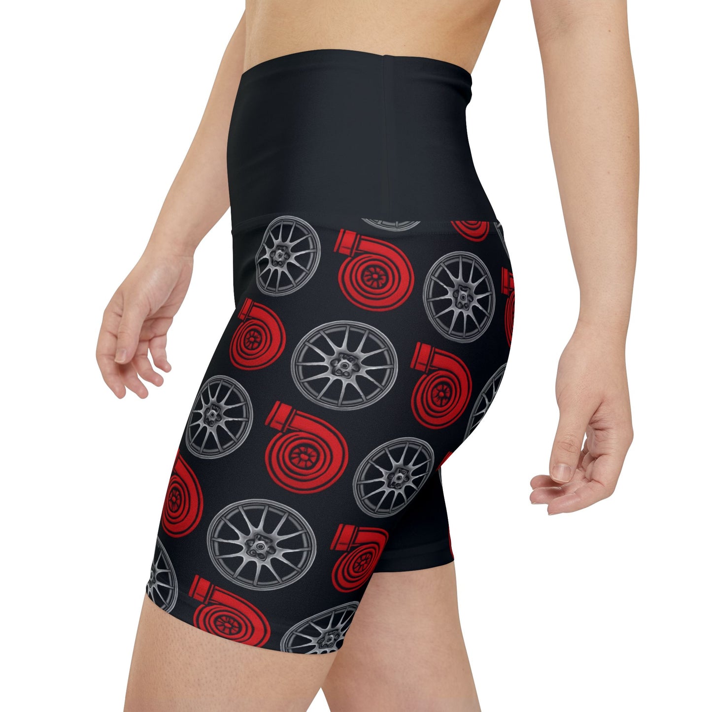Women's Gym & Fitness Biker Shorts Printify by The Night Shift Automotive Apparel
