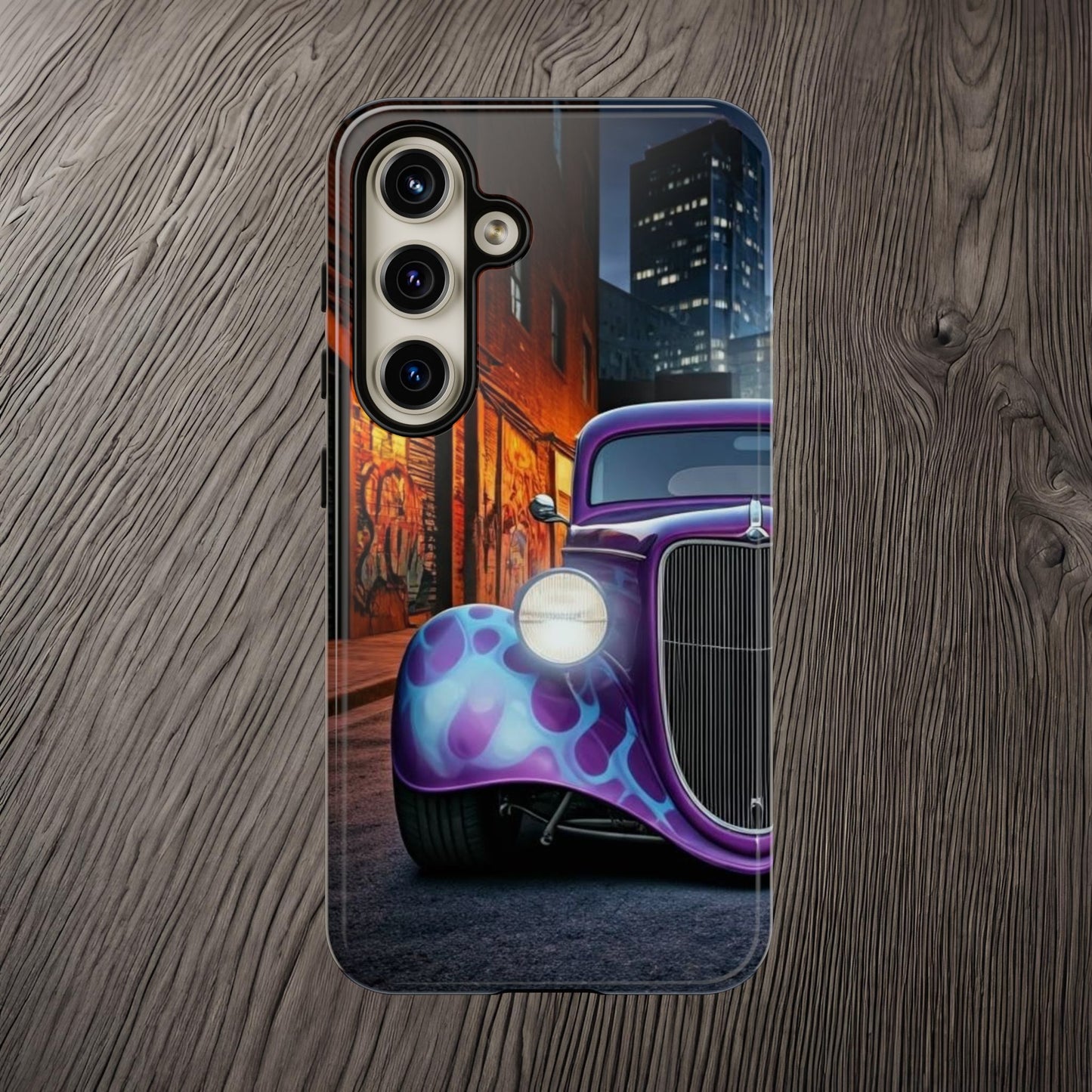 1934 Ford Street Life-Dual Layer Ultra Tough Phone Case Samsung Galaxy S24 Glossy Printify by The Night Shift Automotive Apparel