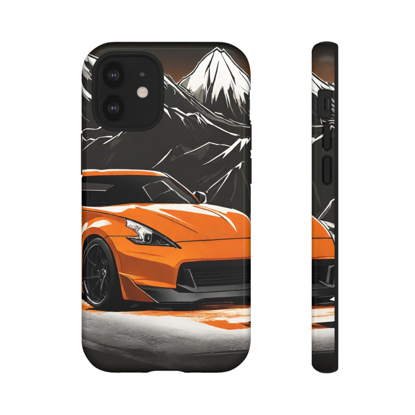 Nissan 370Z Mt Fuji-Dual Layer Ultra Tough Phone Case iPhone 12 Mini Glossy Printify by The Night Shift Automotive Apparel