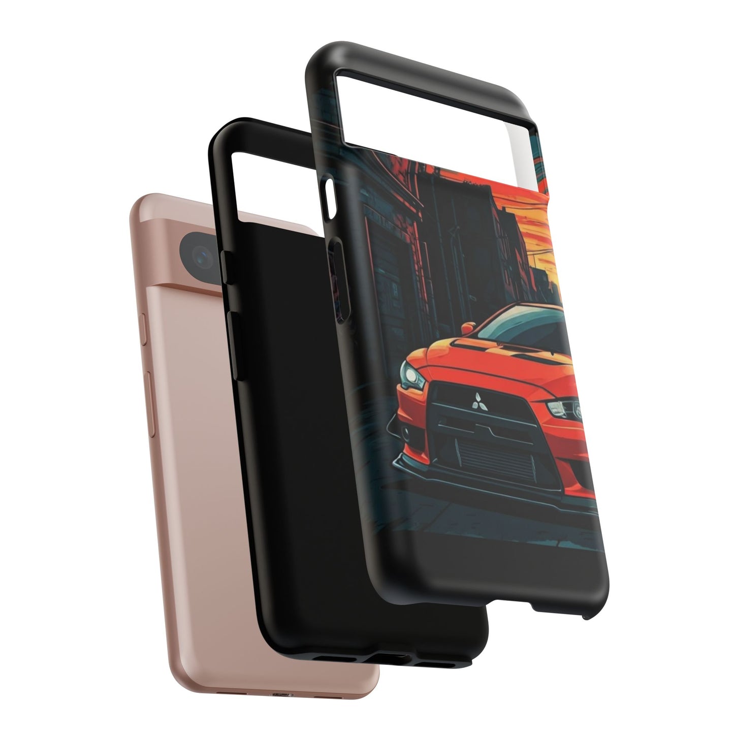 Mitsubishi Evo X Street Life-Dual Layer Ultra Tough Phone Case Printify by The Night Shift Automotive Apparel