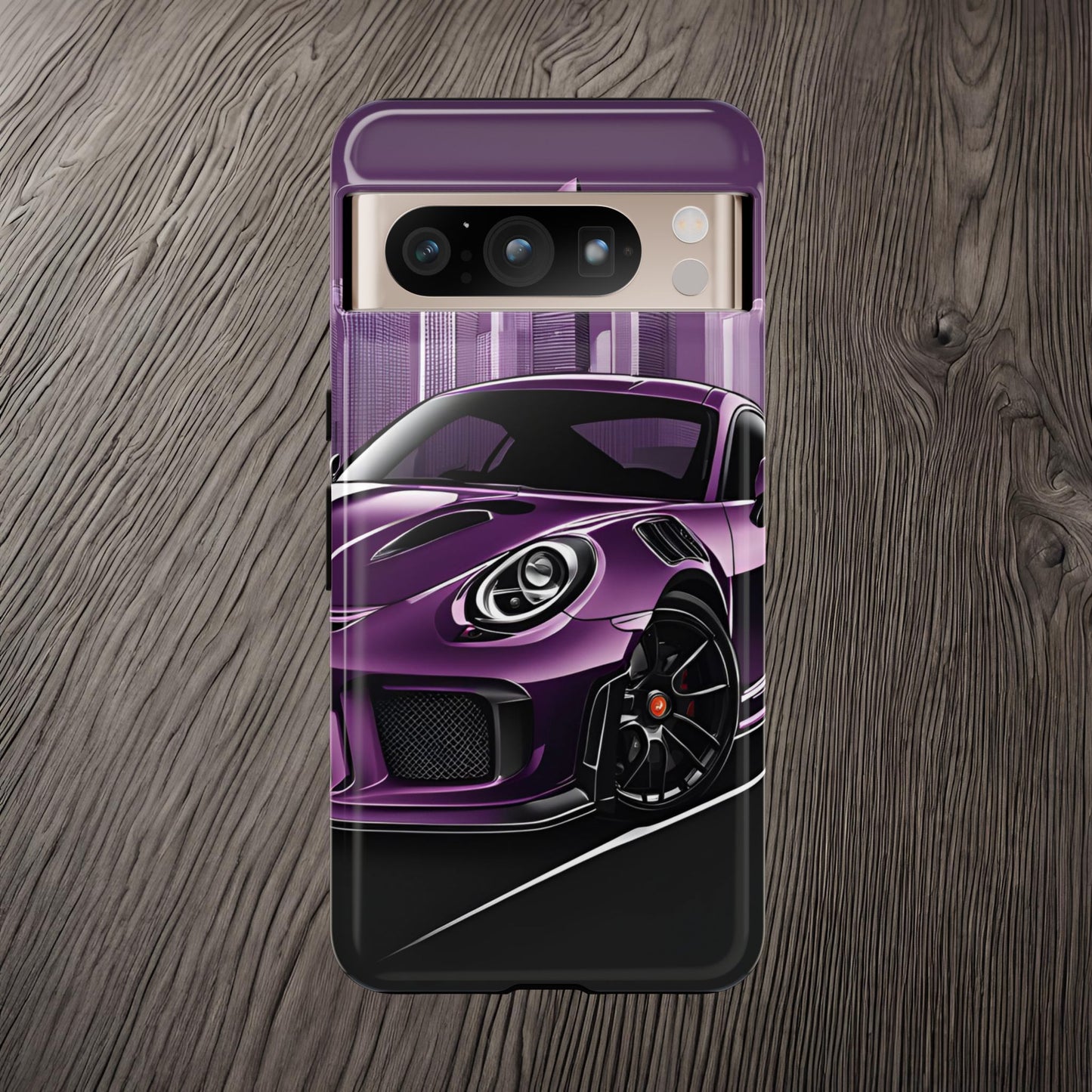 Porsche 911 GT3 RS-Dual Layer Ultra Tough Phone Case Google Pixel 8 Pro Glossy Printify by The Night Shift Automotive Apparel