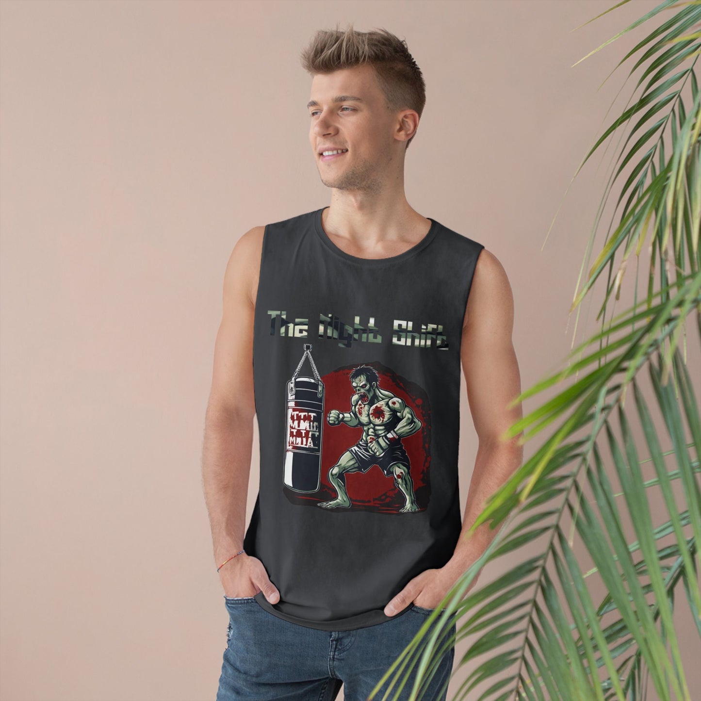 Zombie Fighting Champion - Premium Unisex Barnard Tank Top Printify by The Night Shift Automotive Apparel