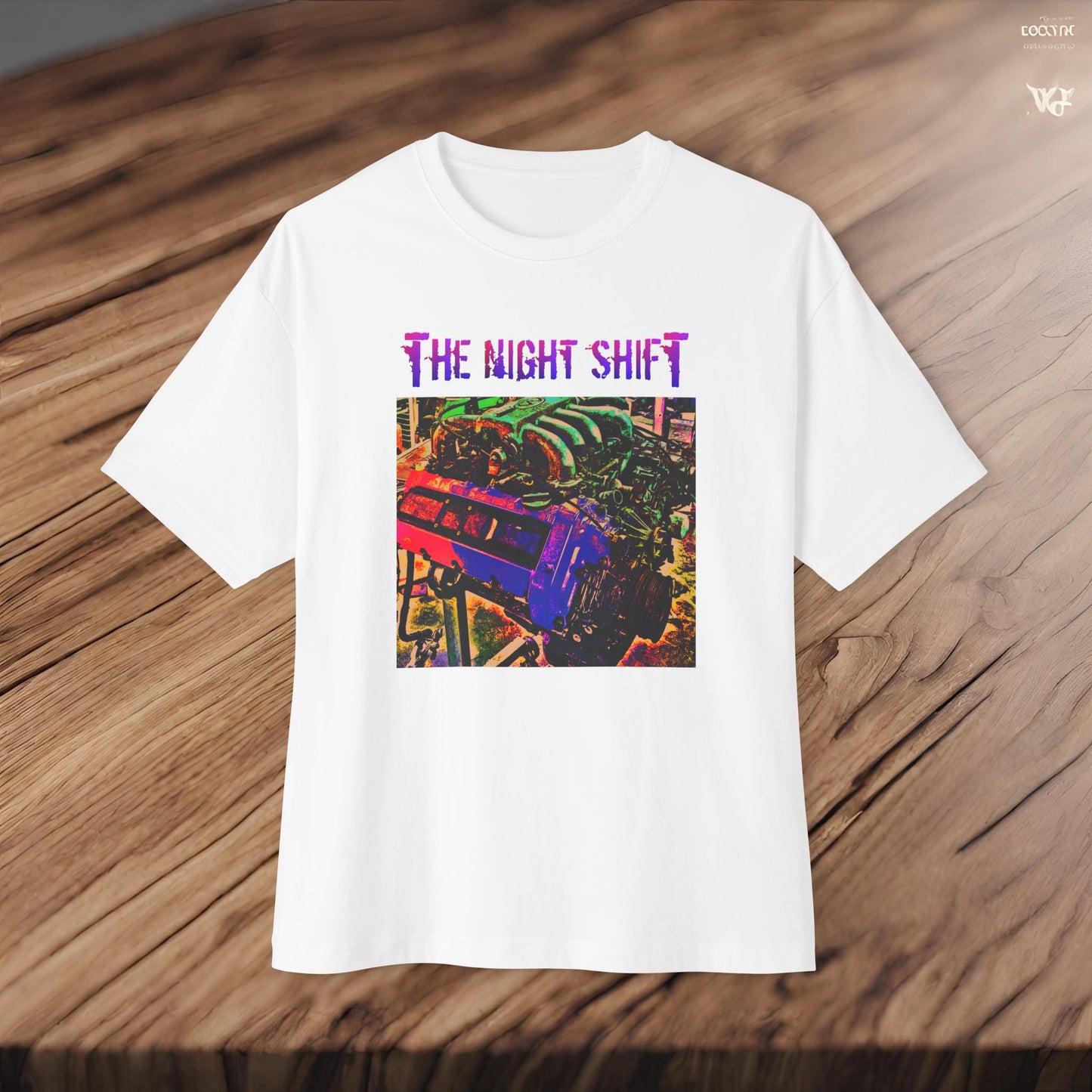 VH45DE Synthwave-Premium, Ultra Soft Unisex Oversized Boxy Tee Printify by The Night Shift Automotive Apparel