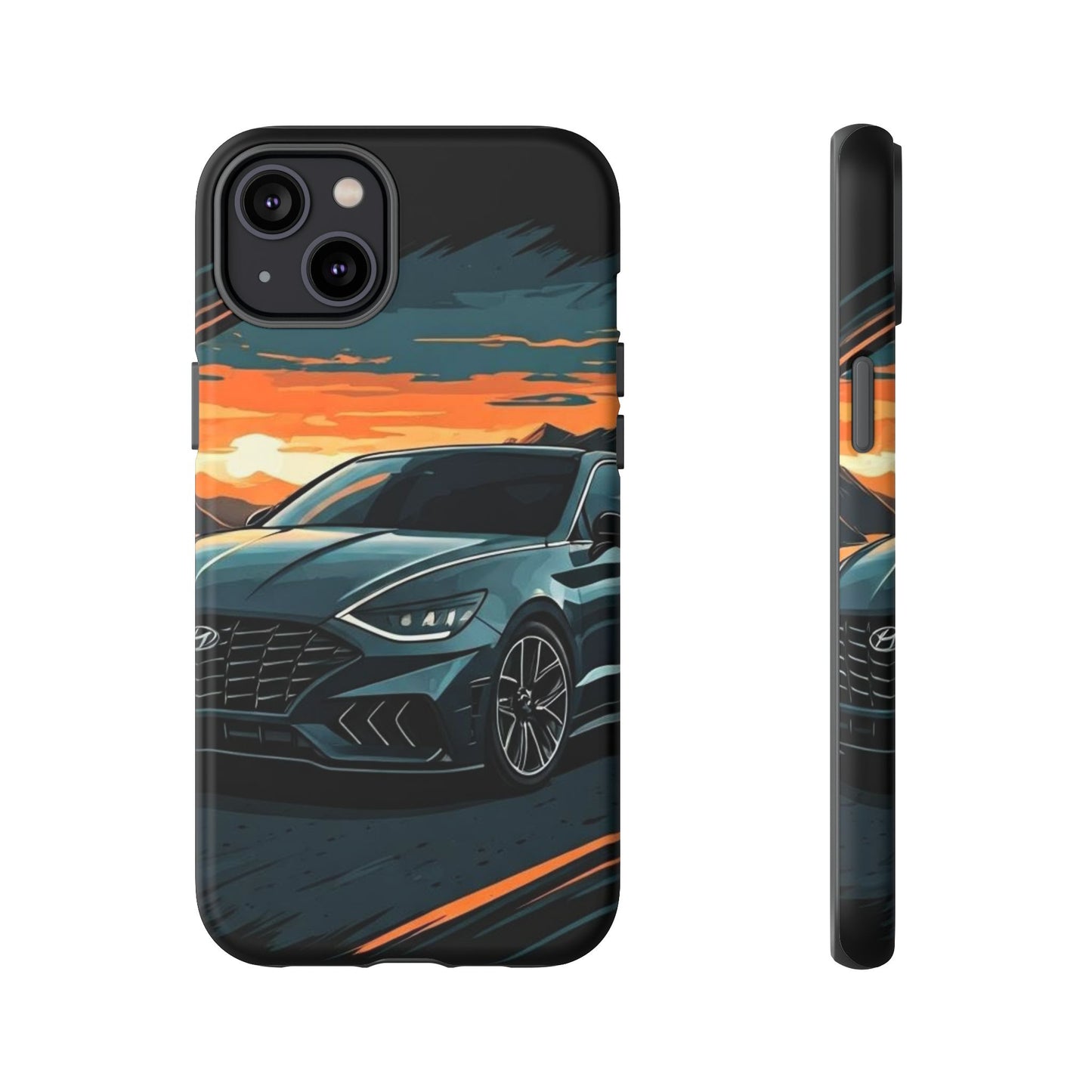 Hyundai Sonata-Sunset Drive-Dual Layer Ultra Tough Phone Case Printify by The Night Shift Automotive Apparel