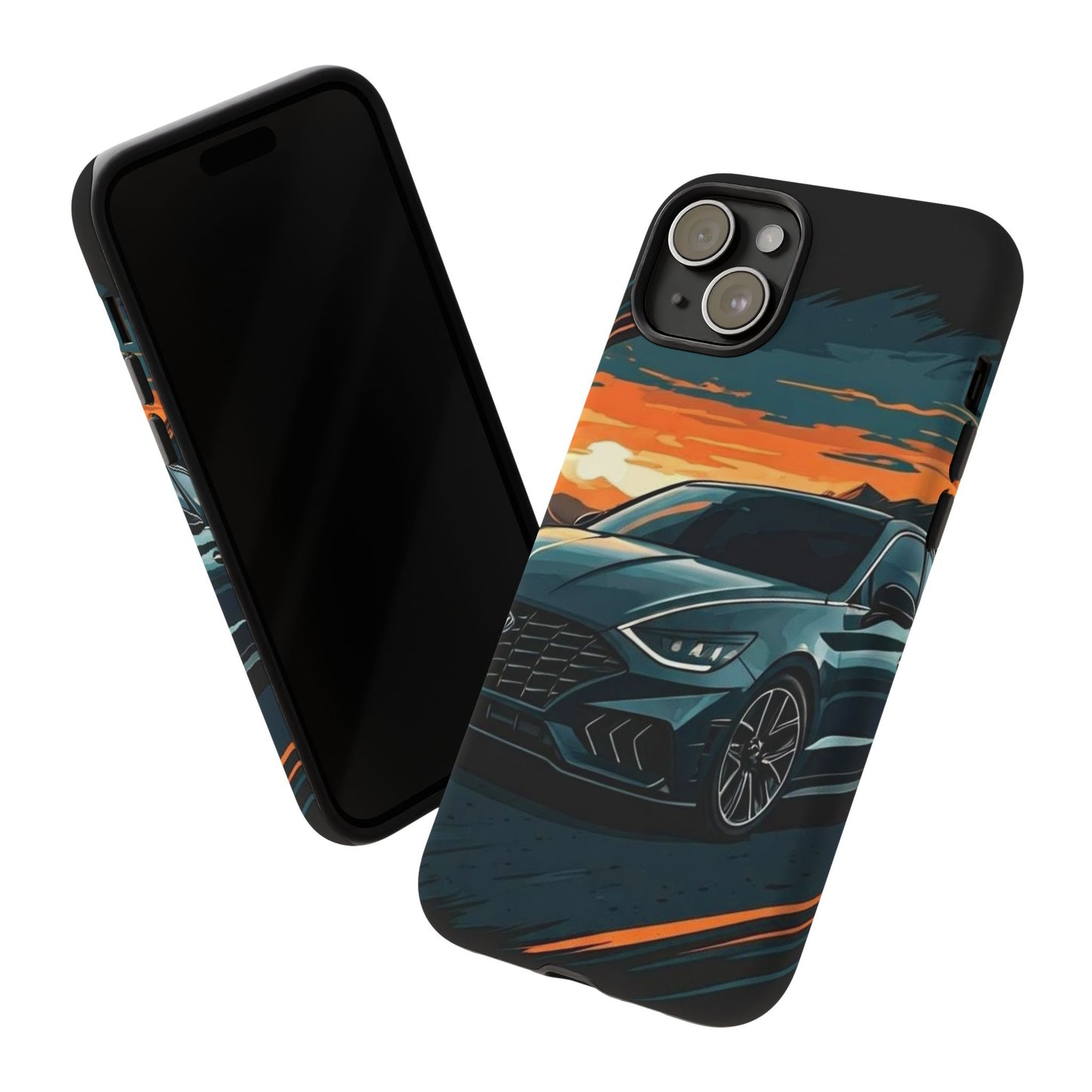 Hyundai Sonata-Sunset Drive-Dual Layer Ultra Tough Phone Case Printify by The Night Shift Automotive Apparel