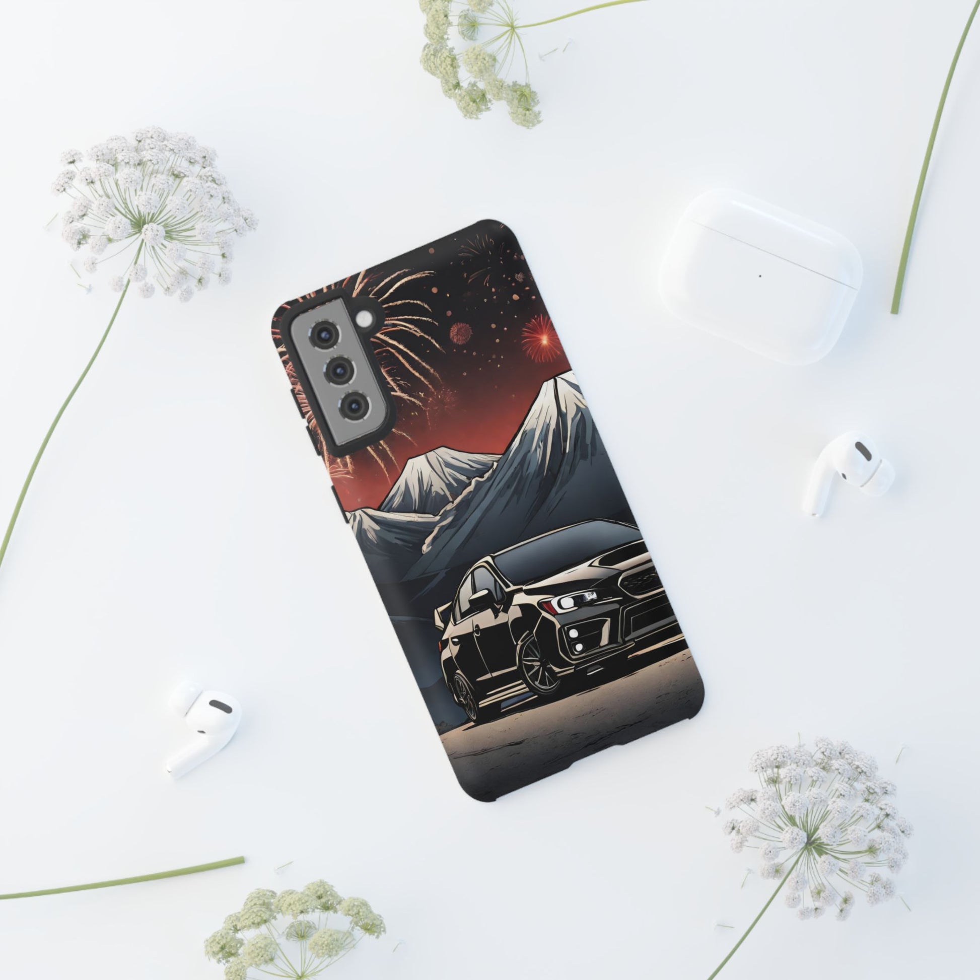 Subaru WRX/STI Fireworks-Dual Layer Ultra Tough Phone Case Printify by The Night Shift Automotive Apparel