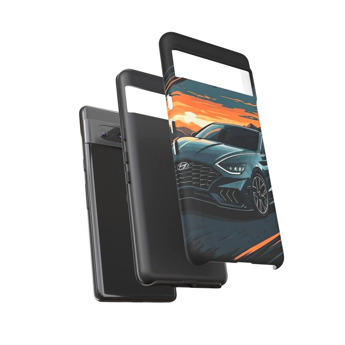 Hyundai Sonata-Sunset Drive-Dual Layer Ultra Tough Phone Case Printify by The Night Shift Automotive Apparel