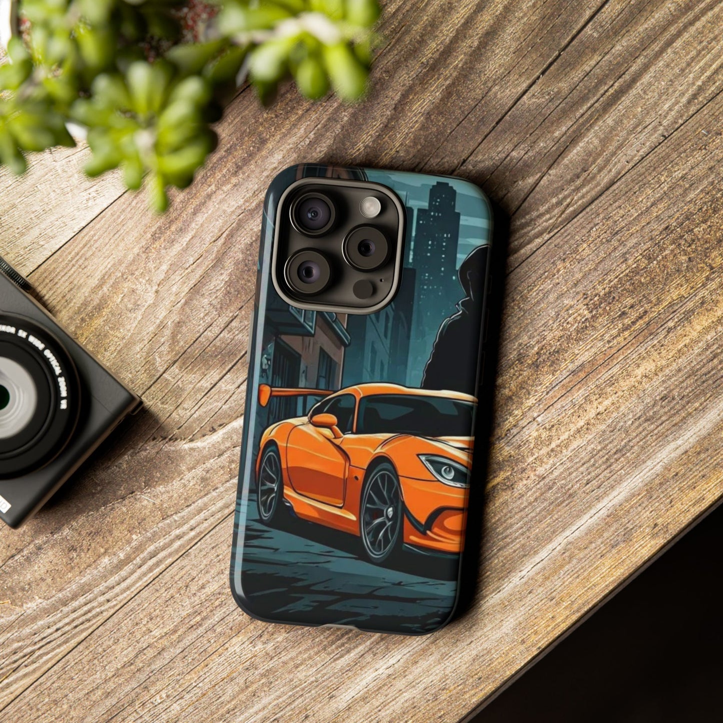Dodge Viper SRT-10 Street Life-Dual Layer Ultra Tough Phone Case iPhone 15 Pro Glossy Printify by The Night Shift Automotive Apparel