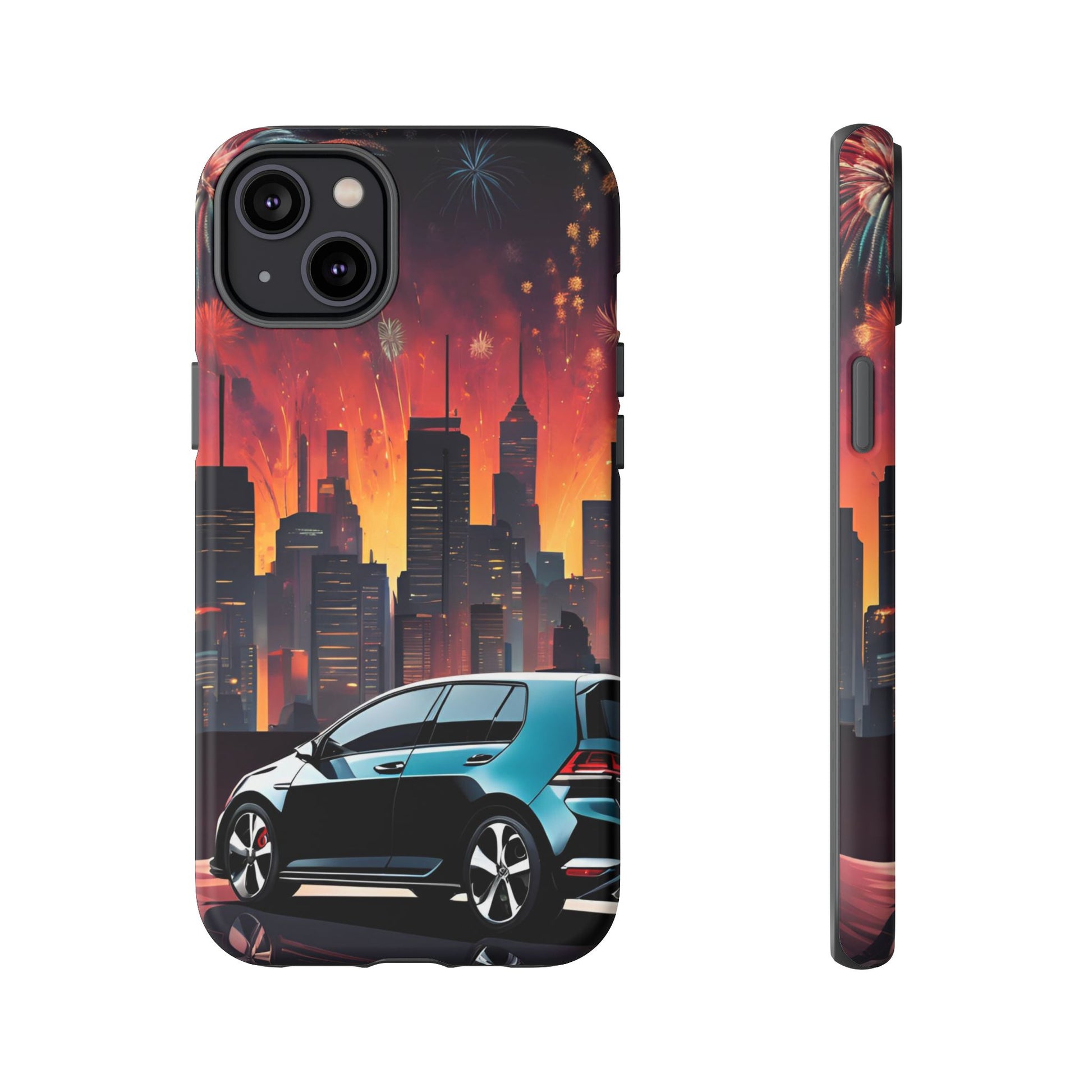 Volkswagon Golf GTI Fireworks-Dual Layer Ultra Tough Phone Case Printify by The Night Shift Automotive Apparel