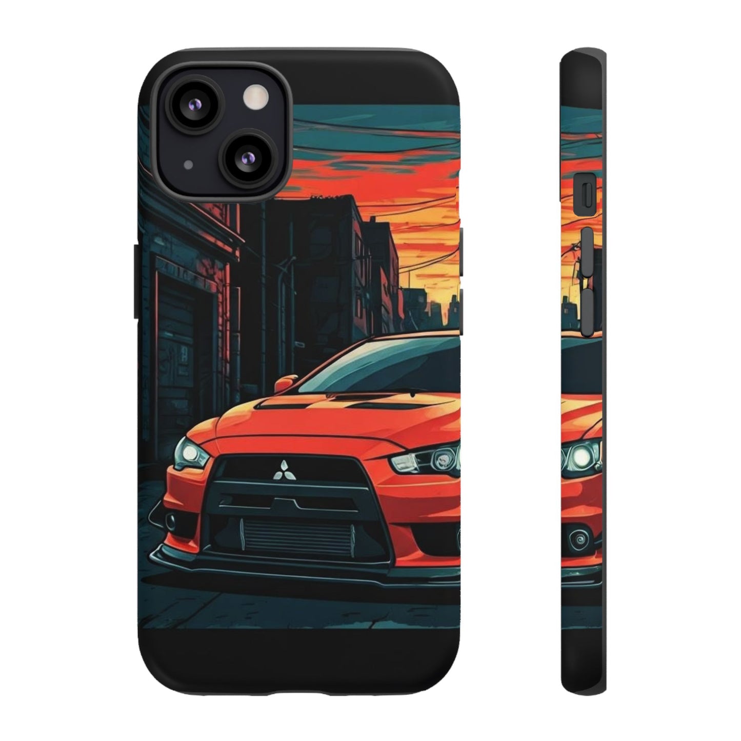 Mitsubishi Evo X Street Life-Dual Layer Ultra Tough Phone Case Printify by The Night Shift Automotive Apparel
