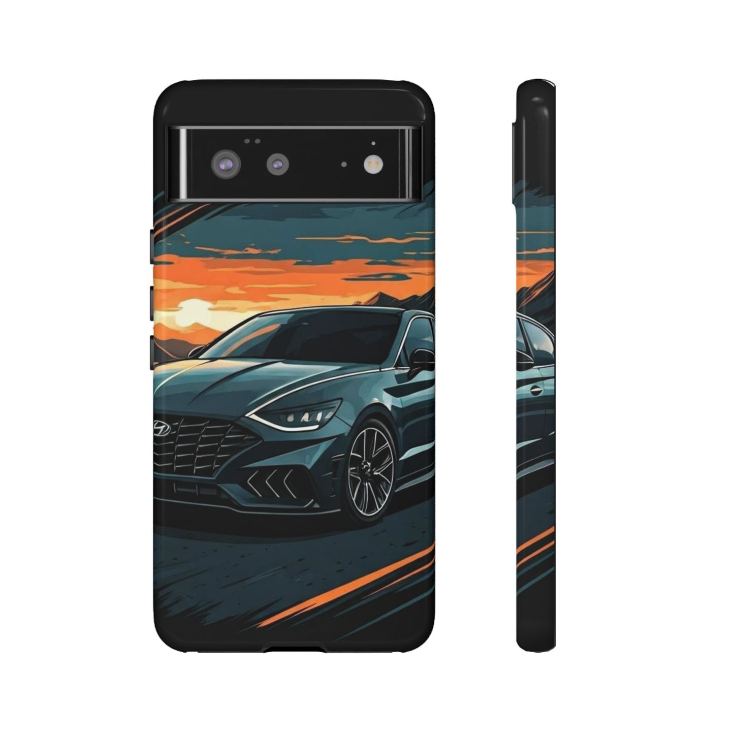 Hyundai Sonata-Sunset Drive-Dual Layer Ultra Tough Phone Case Printify by The Night Shift Automotive Apparel