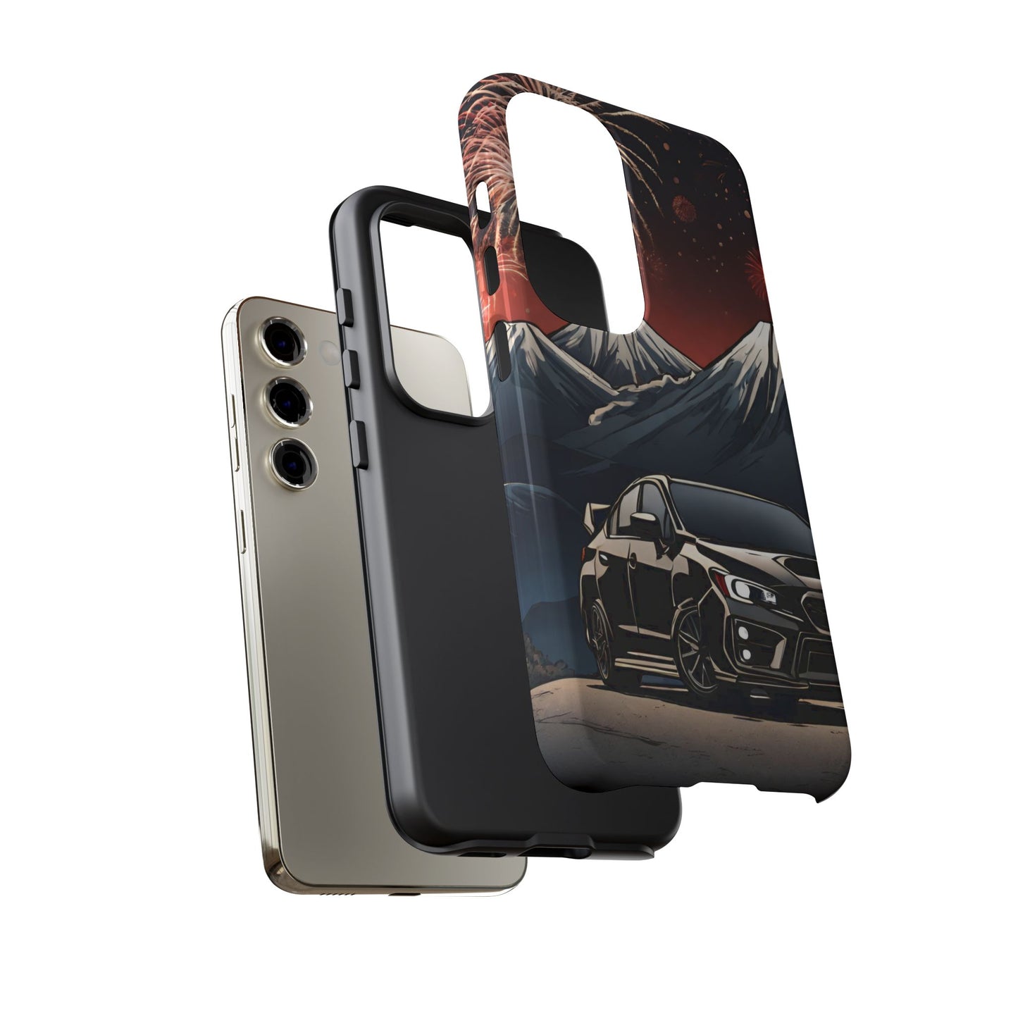 Subaru WRX/STI Fireworks-Dual Layer Ultra Tough Phone Case Printify by The Night Shift Automotive Apparel