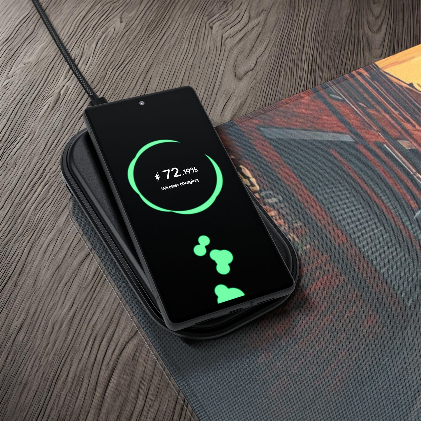 Subaru BRZ Street Life-LED Gaming Mouse Pad with Wireless Charging Printify by The Night Shift Automotive Apparel