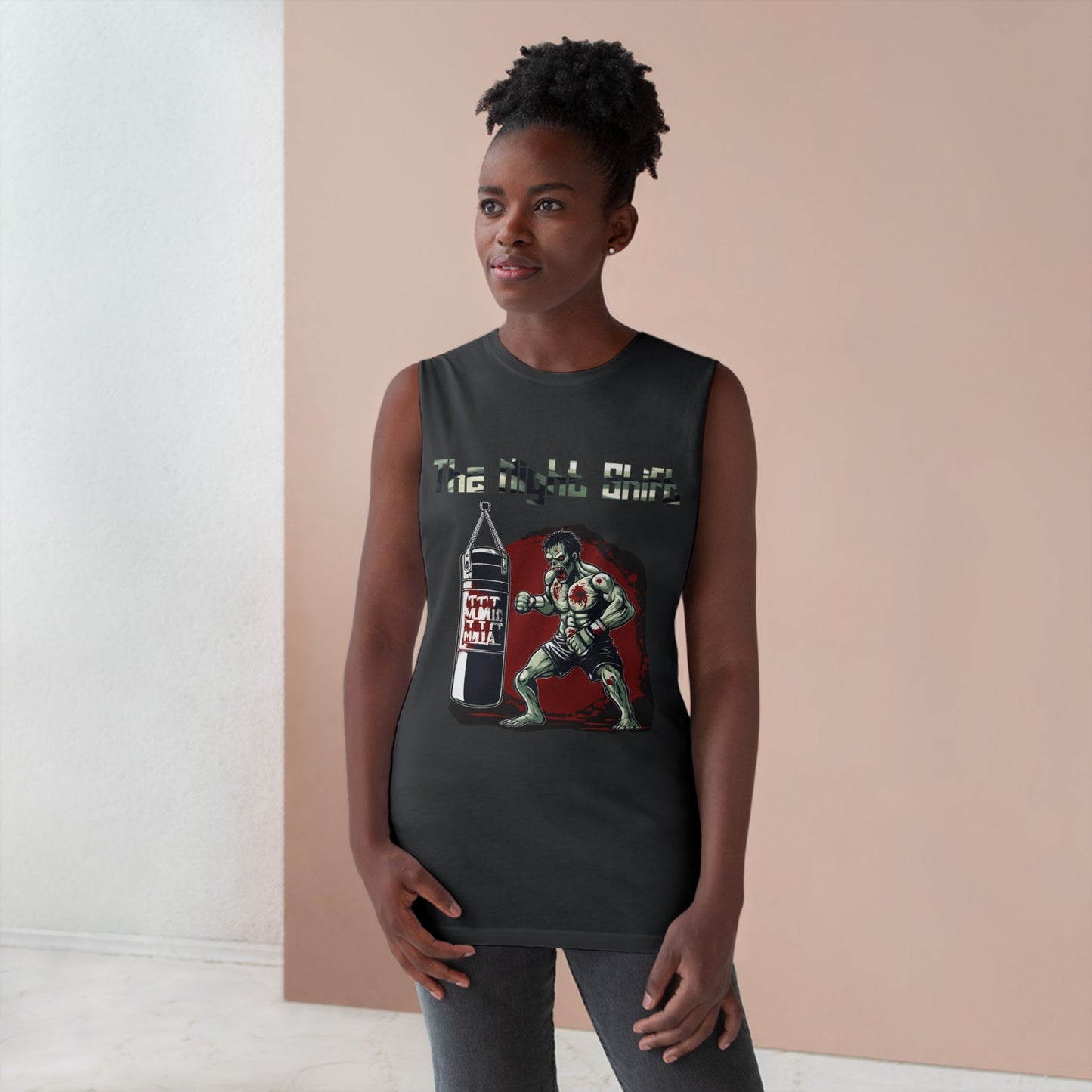 Zombie Fighting Champion - Premium Unisex Barnard Tank Top Printify by The Night Shift Automotive Apparel