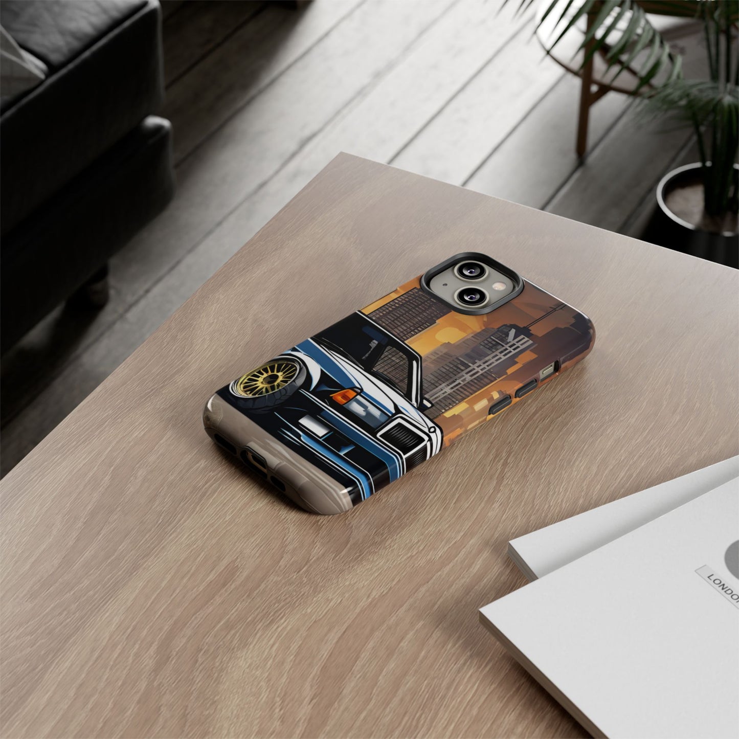 Mercedes Benz 190e Evo-Dual Layer Ultra Tough Phone Case iPhone 14 Glossy Printify by The Night Shift Automotive Apparel