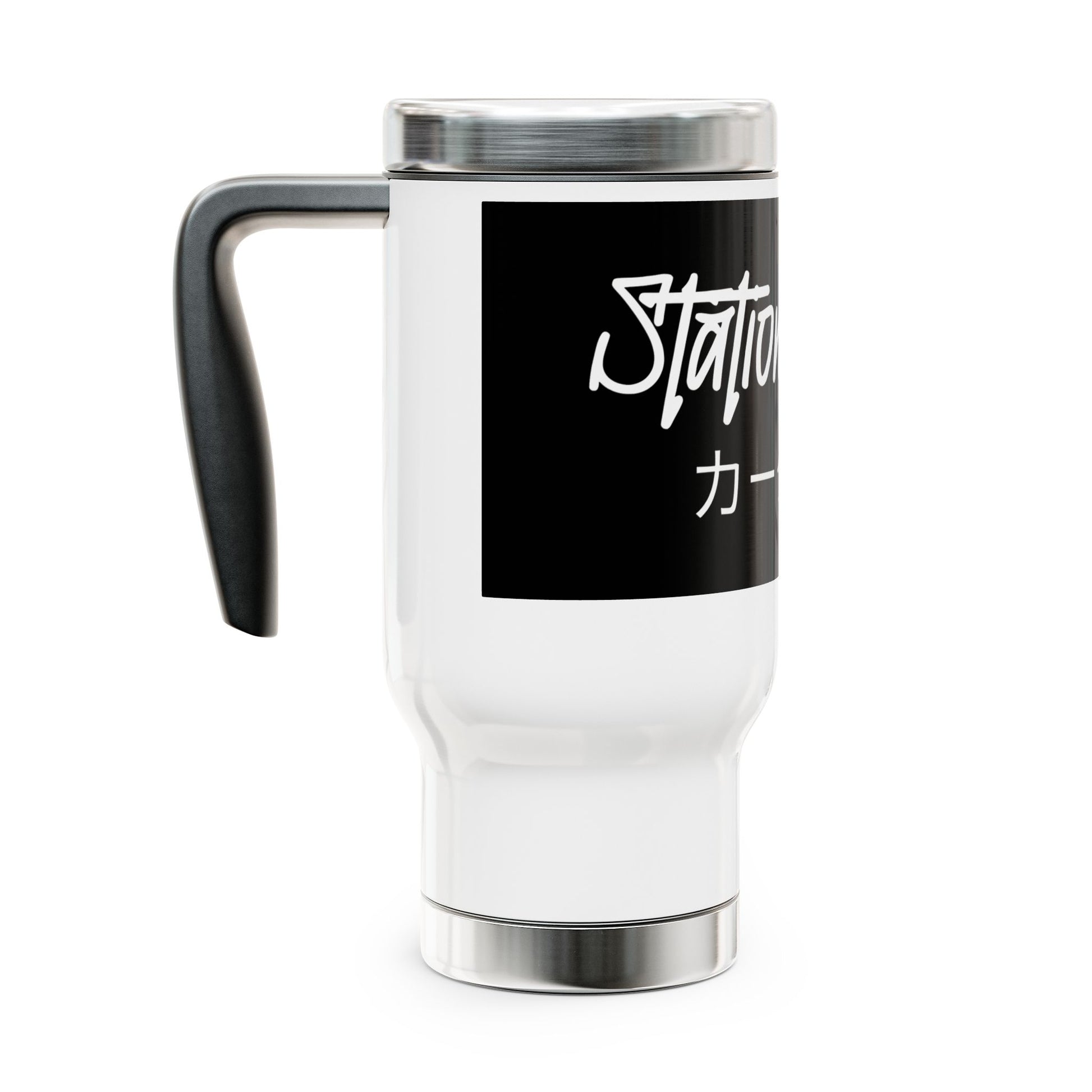 Station Nation Stainless Steel Travel Mug with Handle, 14oz Printify by The Night Shift Automotive Apparel