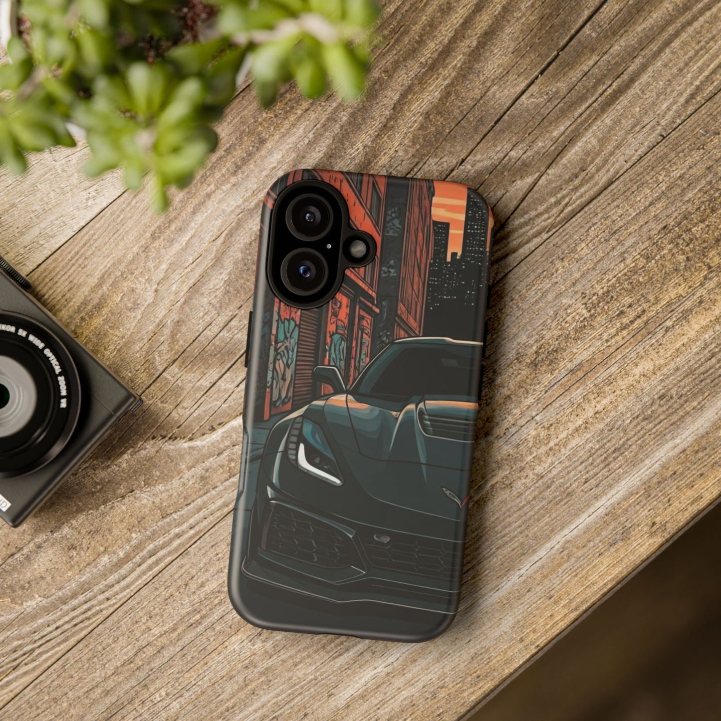 Chevy Corvette C7 Street Life-Dual Layer Ultra Tough Phone Case iPhone 16 Matte Printify by The Night Shift Automotive Apparel