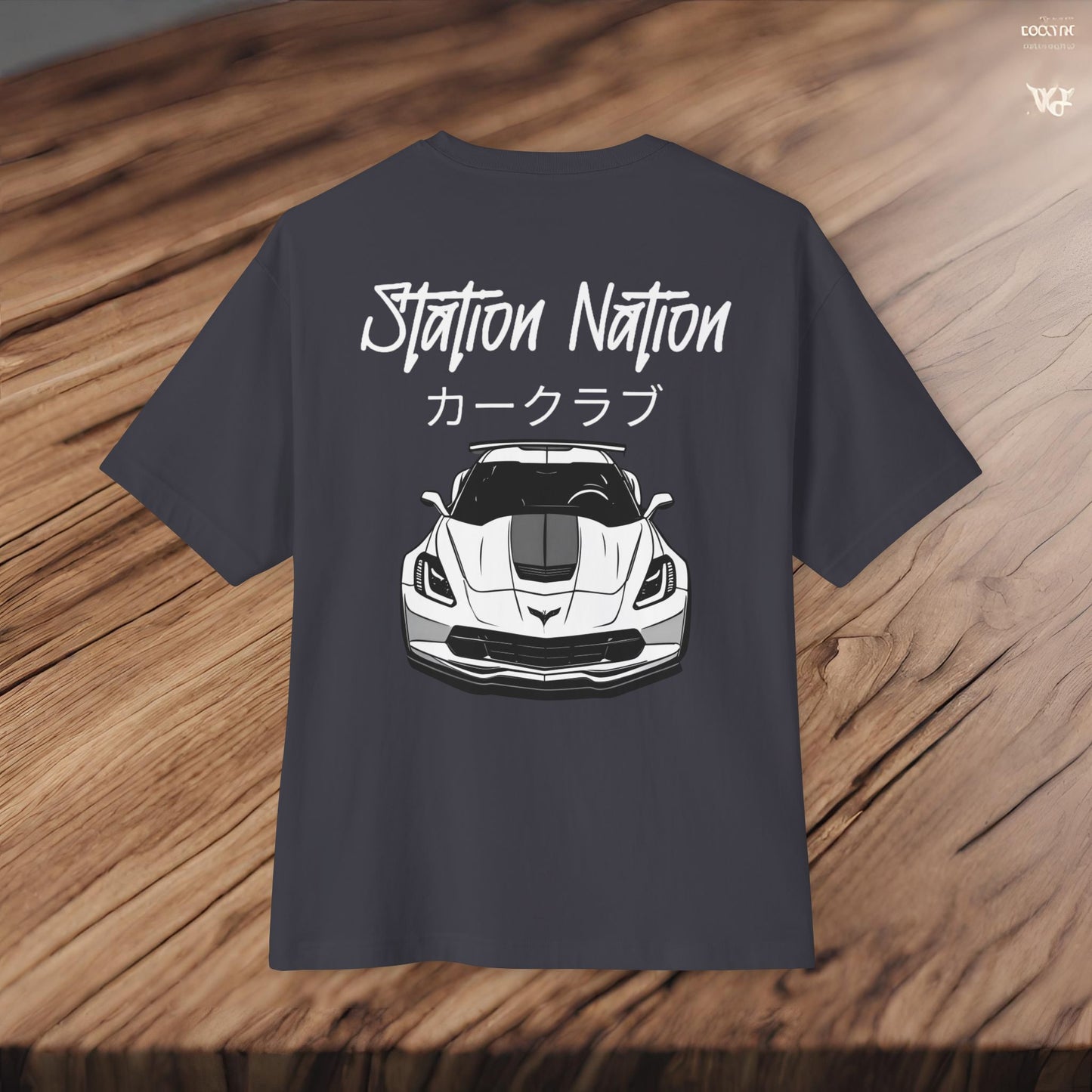 Station Nation-Premium, Ultra Soft Unisex Oversized Boxy Tee Printify by The Night Shift Automotive Apparel