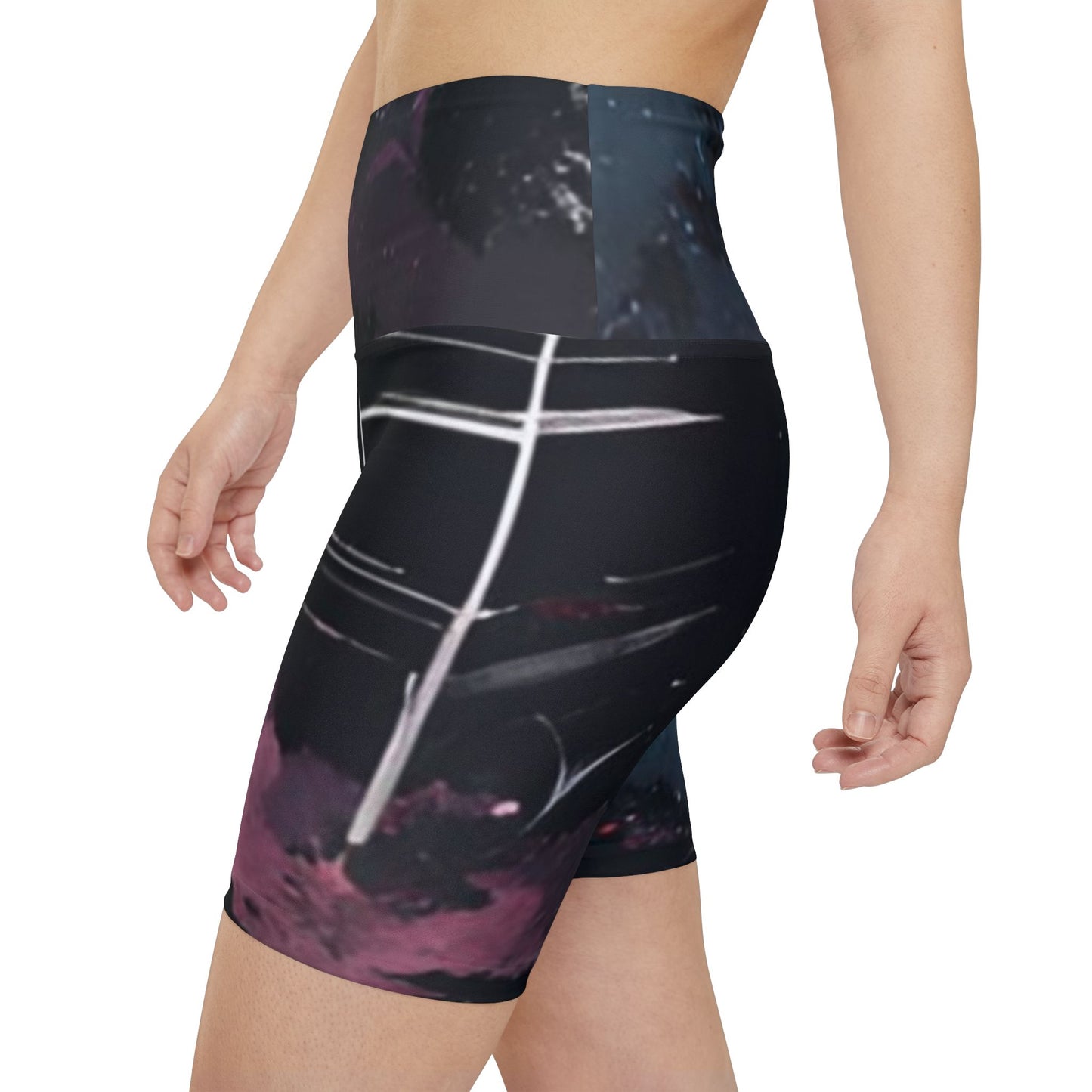 Women's Gym & Fitness Biker Shorts Printify by The Night Shift Automotive Apparel