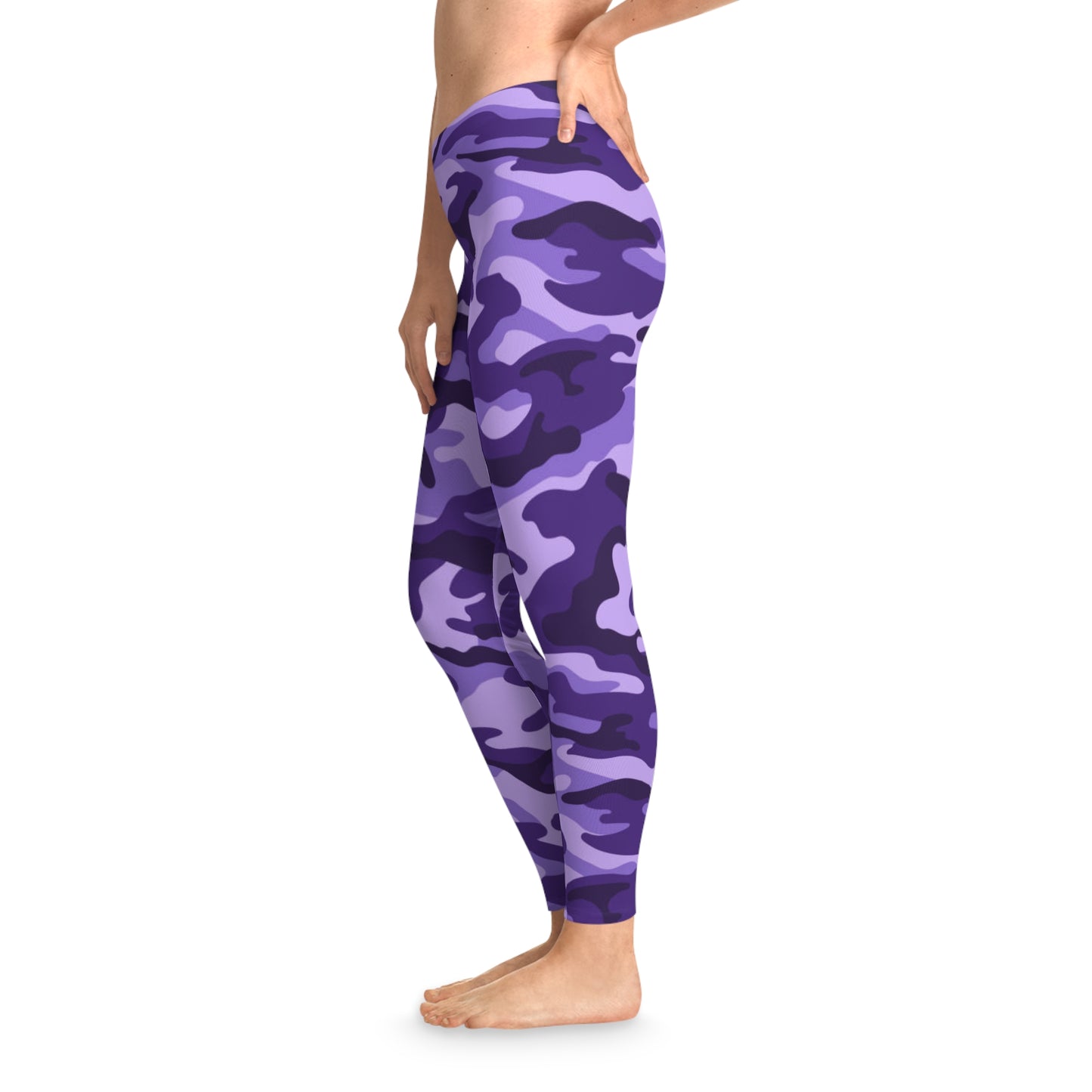 Stretchy Leggings Seam thread color automatically matched to design Printify by The Night Shift Automotive Apparel