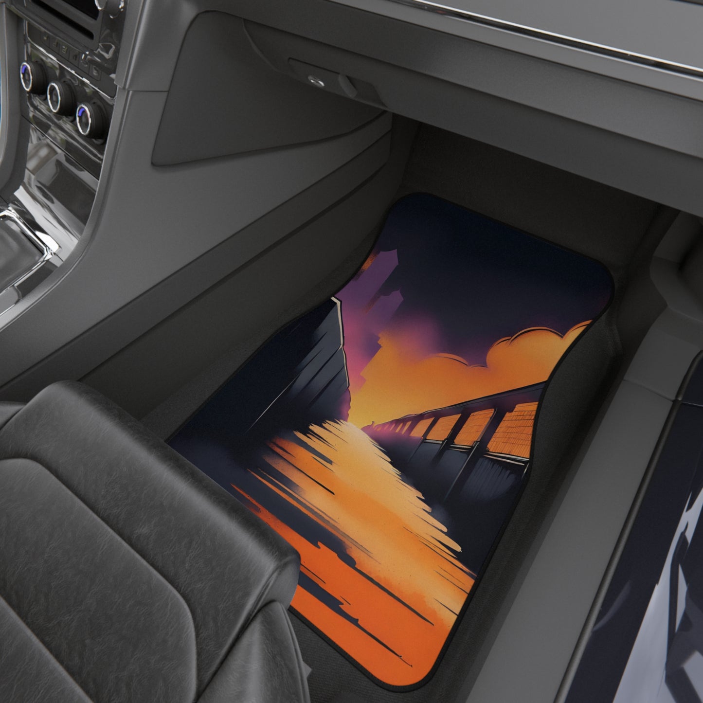 Street Life-Premium, High Quality Car Floor Mats (Set of 4) Set of 4 Printify by The Night Shift Automotive Apparel