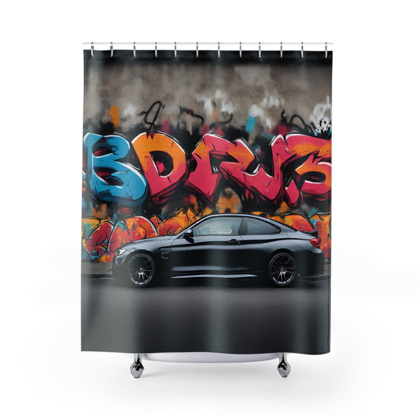 Shower Curtains 71" × 74" Printify by The Night Shift Automotive Apparel