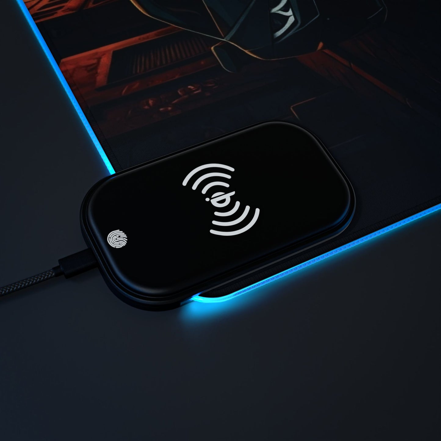 Lamborghini Huracan Street Life-LED Gaming Mouse Pad with Wireless Charging Printify by The Night Shift Automotive Apparel