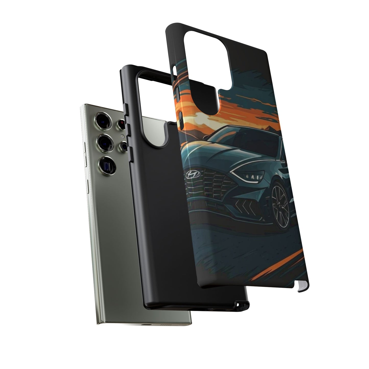 Hyundai Sonata-Sunset Drive-Dual Layer Ultra Tough Phone Case Printify by The Night Shift Automotive Apparel