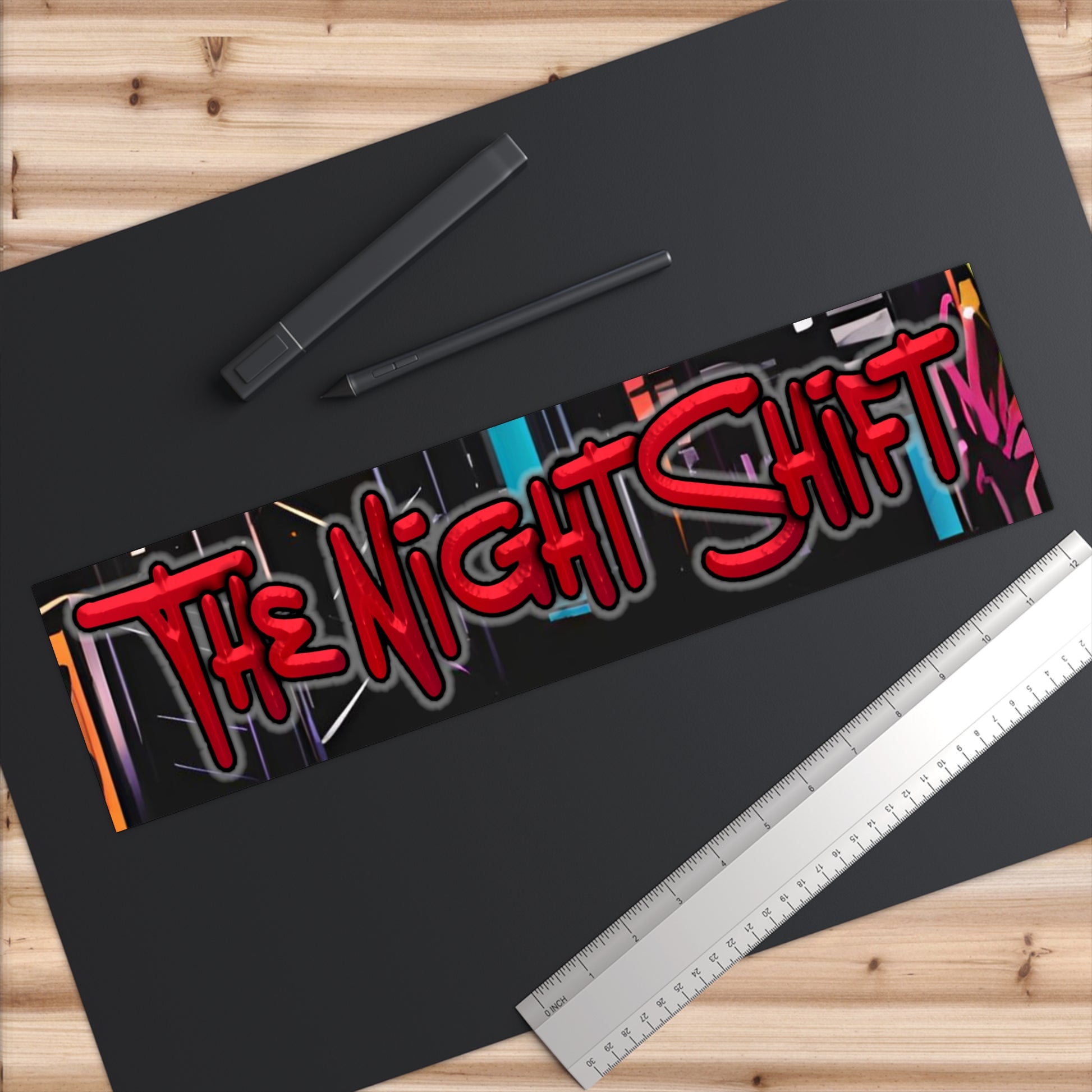 The Night Shift-Bumper Sticker 15" × 3.75" Rectangle White Printify by The Night Shift Automotive Apparel