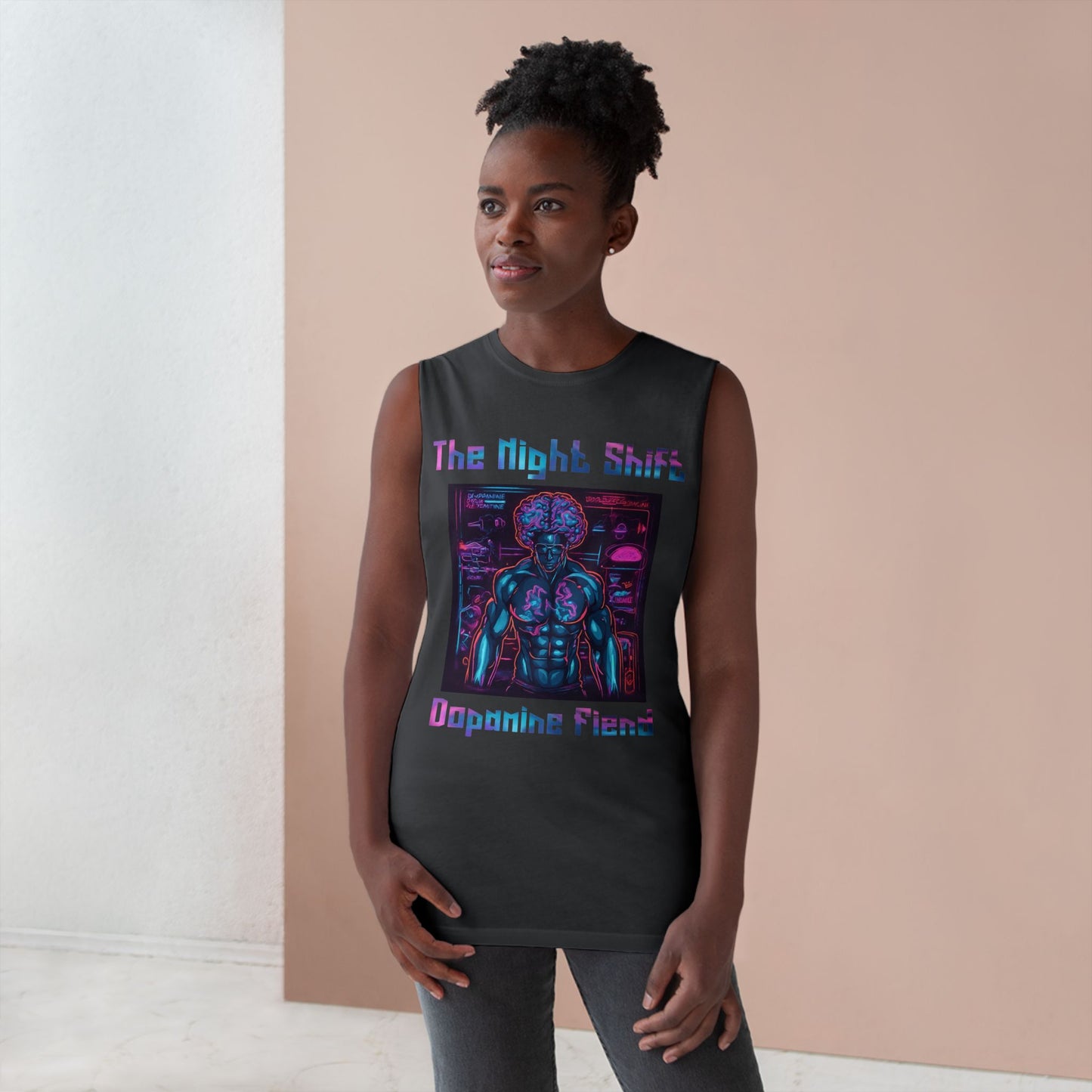 Dopamine Fiend - Premium Unisex Barnard Tank Top Printify by The Night Shift Automotive Apparel