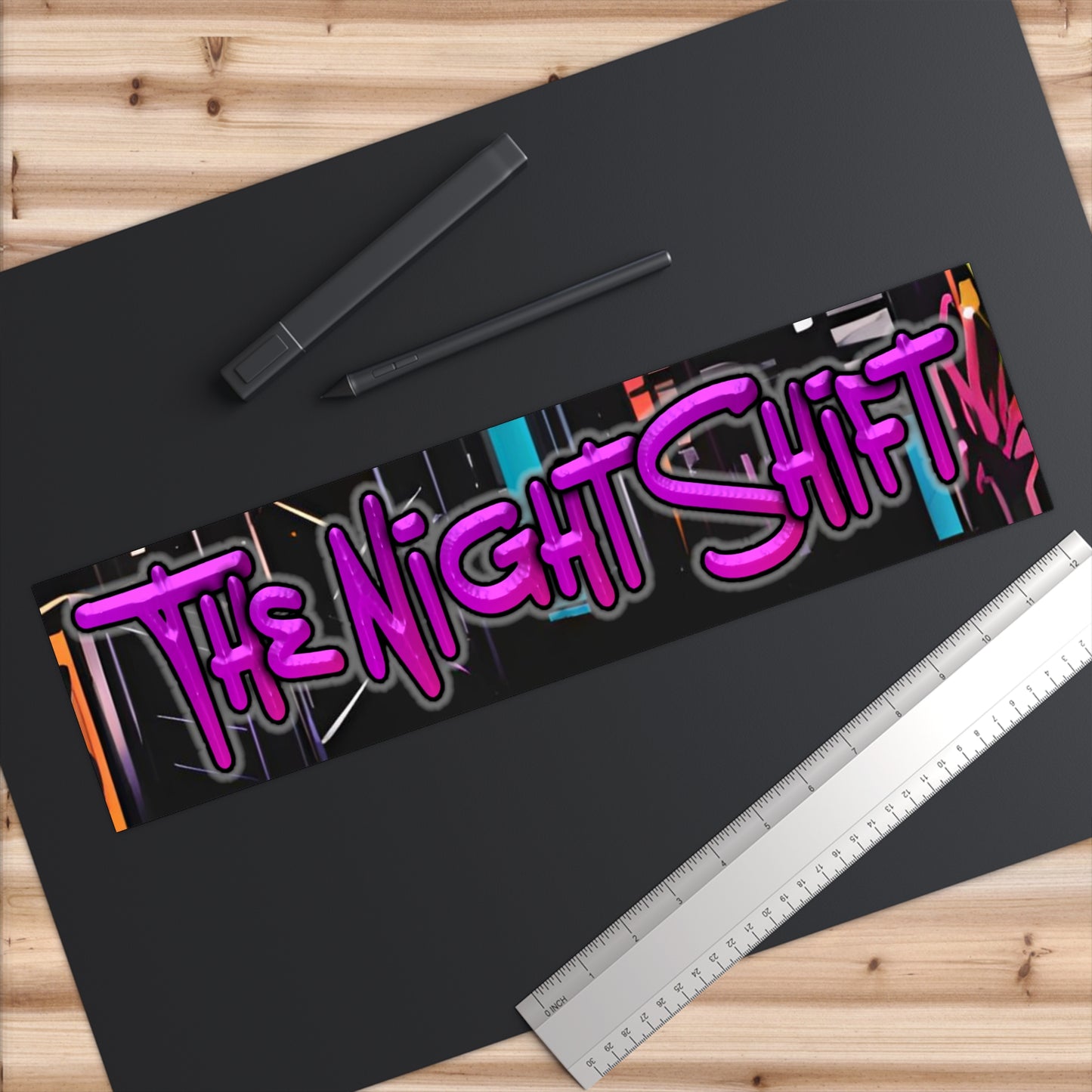 The Night Shift-Bumper Sticker 15" × 3.75" Rectangle White Printify by The Night Shift Automotive Apparel