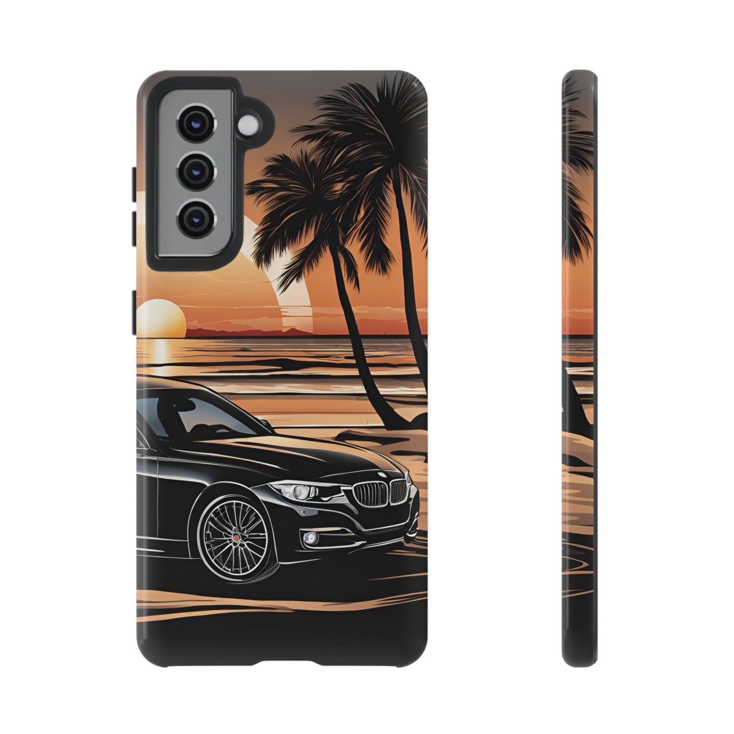 BMW Sunset On The Beach-Dual Layer Ultra Tough Phone Case Samsung Galaxy S21 Glossy Printify by The Night Shift Automotive Apparel