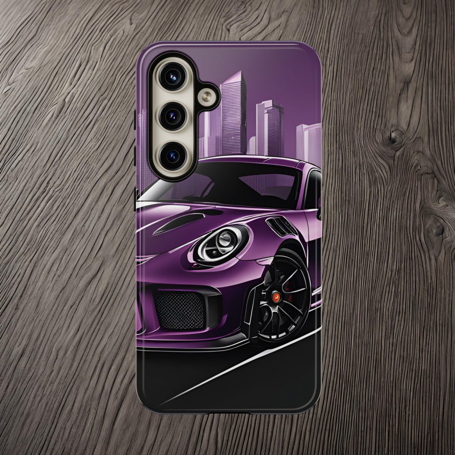 Porsche 911 GT3 RS-Dual Layer Ultra Tough Phone Case Samsung Galaxy S24 Glossy Printify by The Night Shift Automotive Apparel