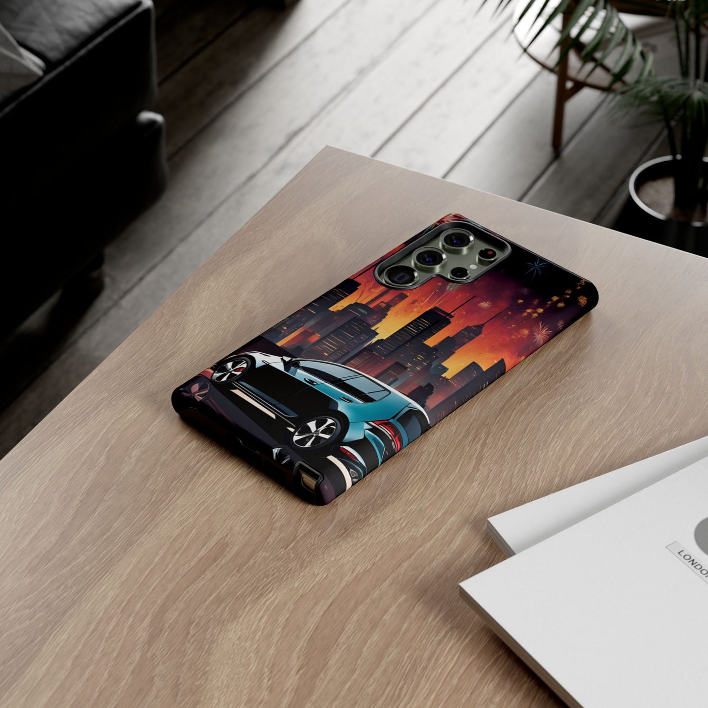 Volkswagon Golf GTI Fireworks-Dual Layer Ultra Tough Phone Case Samsung Galaxy S23 Ultra Glossy Printify by The Night Shift Automotive Apparel