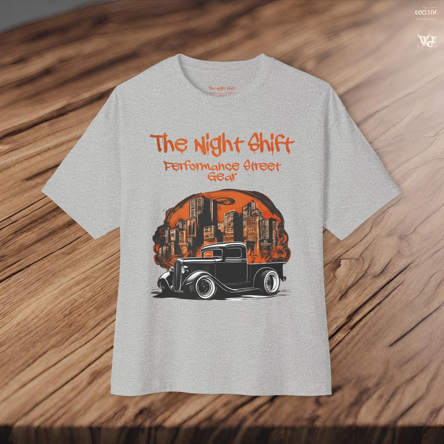 1930's Hot Rod Pick Up Urban Streets-Premium, Ultra Soft Unisex Oversized Boxy Tee Printify by The Night Shift Automotive Apparel