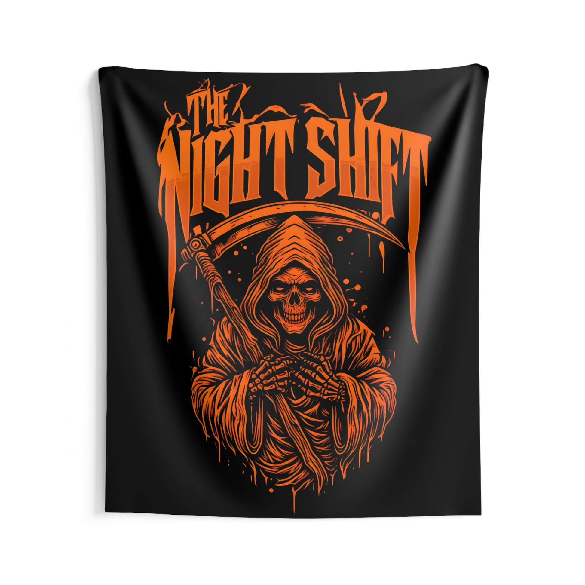 The Night Shift Reaper Indoor Wall Tapestries - Shop Banner 68" × 80" Printify by The Night Shift Automotive Apparel
