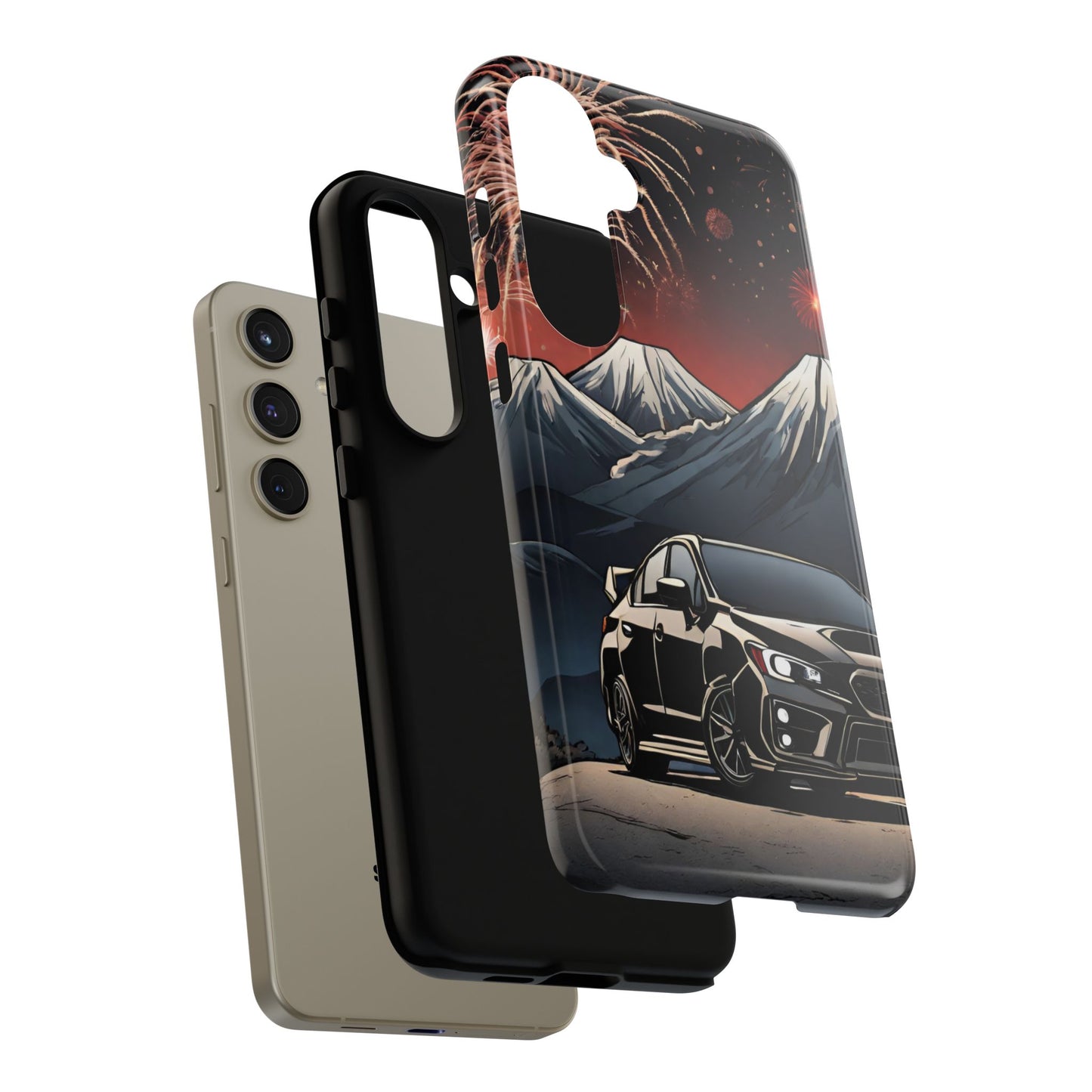 Subaru WRX/STI Fireworks-Dual Layer Ultra Tough Phone Case Printify by The Night Shift Automotive Apparel