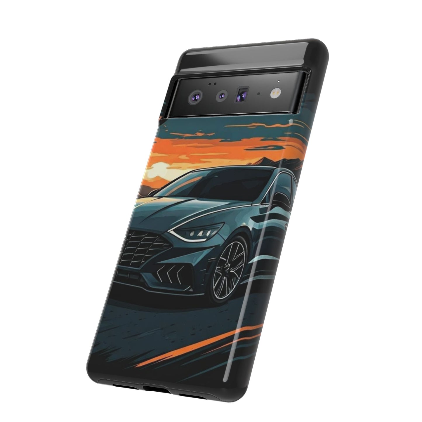 Hyundai Sonata-Sunset Drive-Dual Layer Ultra Tough Phone Case Printify by The Night Shift Automotive Apparel