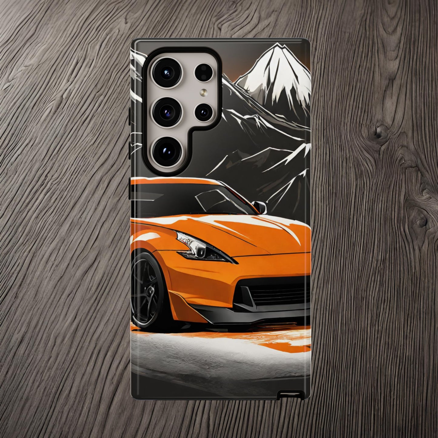 Nissan 370Z Mt Fuji-Dual Layer Ultra Tough Phone Case Samsung Galaxy S24 Ultra Glossy Printify by The Night Shift Automotive Apparel