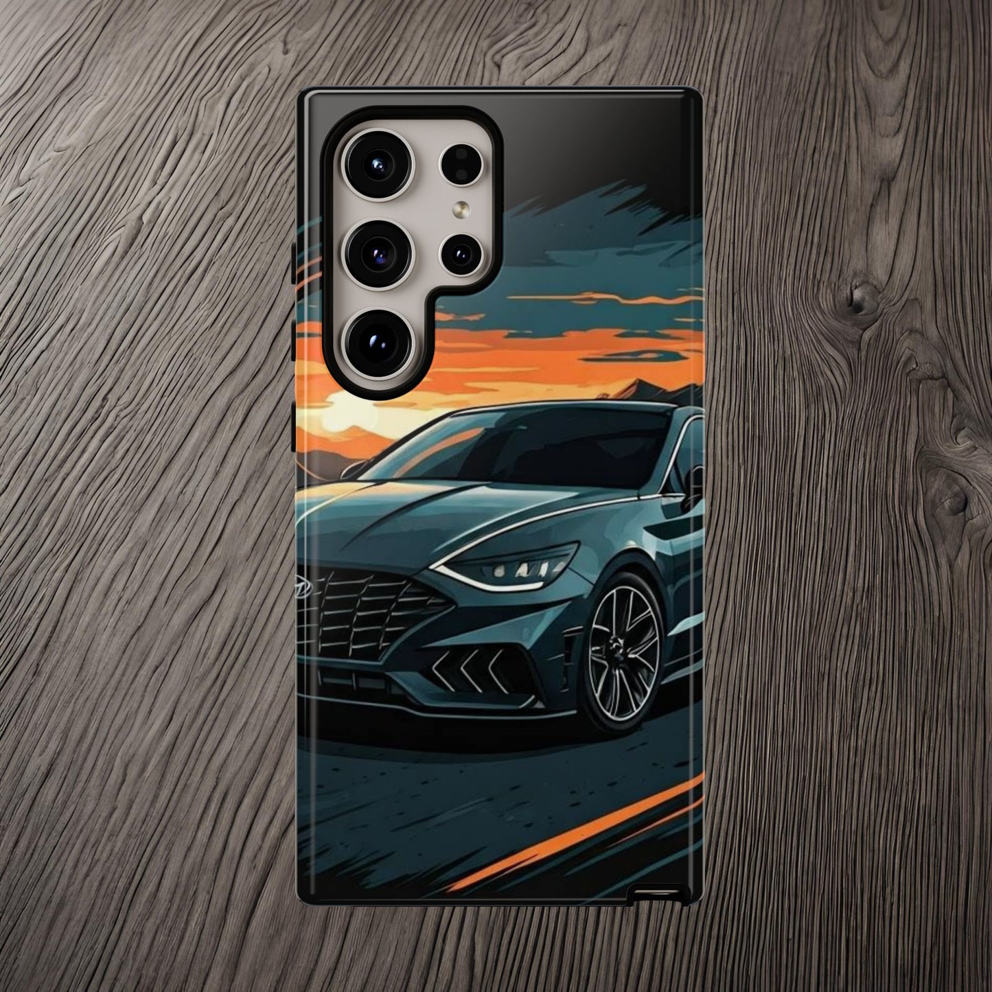 Hyundai Sonata-Sunset Drive-Dual Layer Ultra Tough Phone Case Samsung Galaxy S24 Ultra Glossy Printify by The Night Shift Automotive Apparel