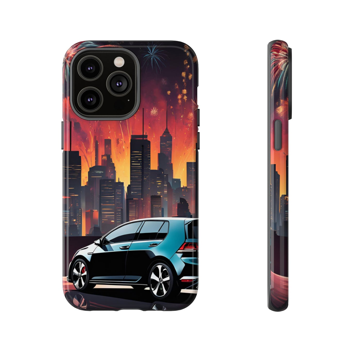 Volkswagon Golf GTI Fireworks-Dual Layer Ultra Tough Phone Case Printify by The Night Shift Automotive Apparel
