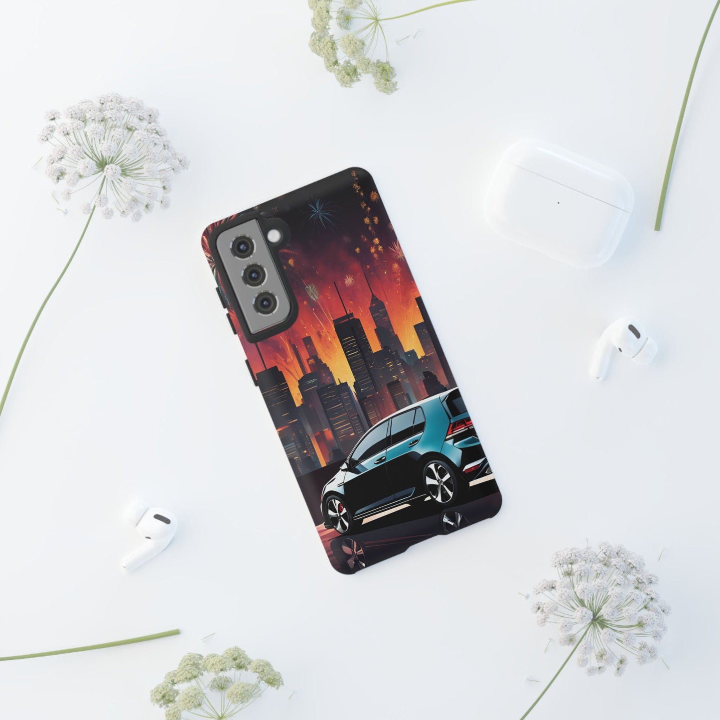 Volkswagon Golf GTI Fireworks-Dual Layer Ultra Tough Phone Case Printify by The Night Shift Automotive Apparel