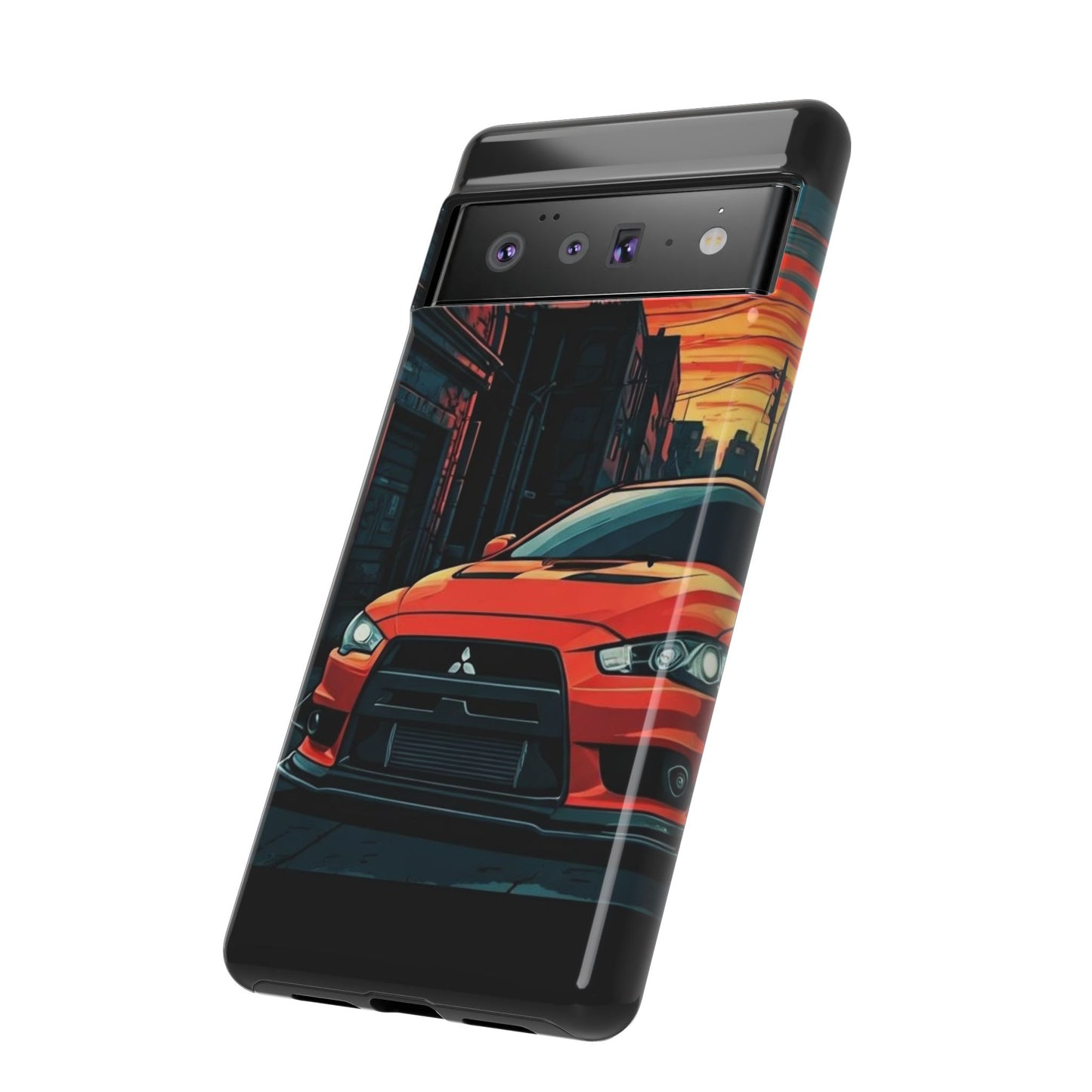 Mitsubishi Evo X Street Life-Dual Layer Ultra Tough Phone Case Printify by The Night Shift Automotive Apparel