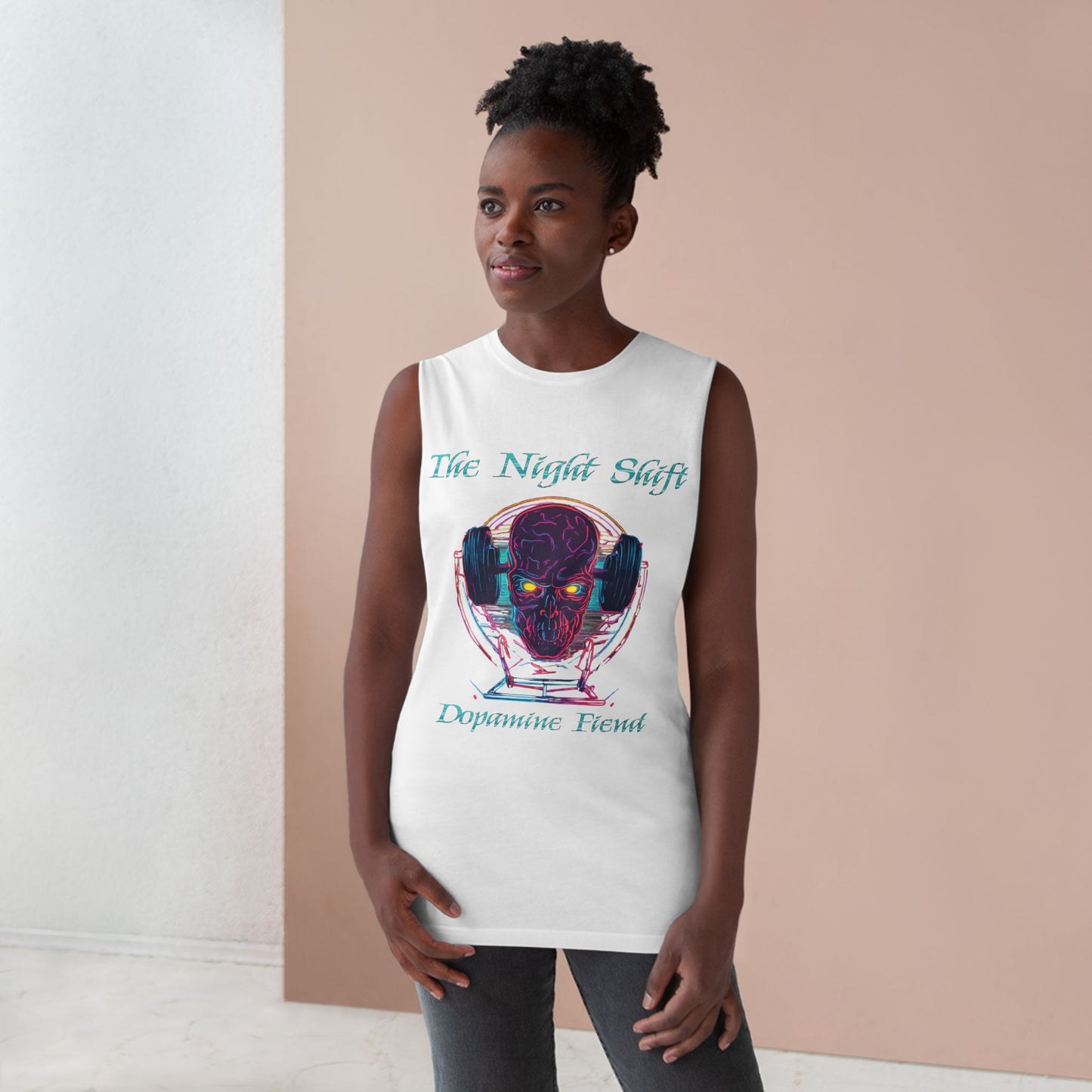 Dopamine Fiend - Premium Unisex Barnard Tank Top Printify by The Night Shift Automotive Apparel